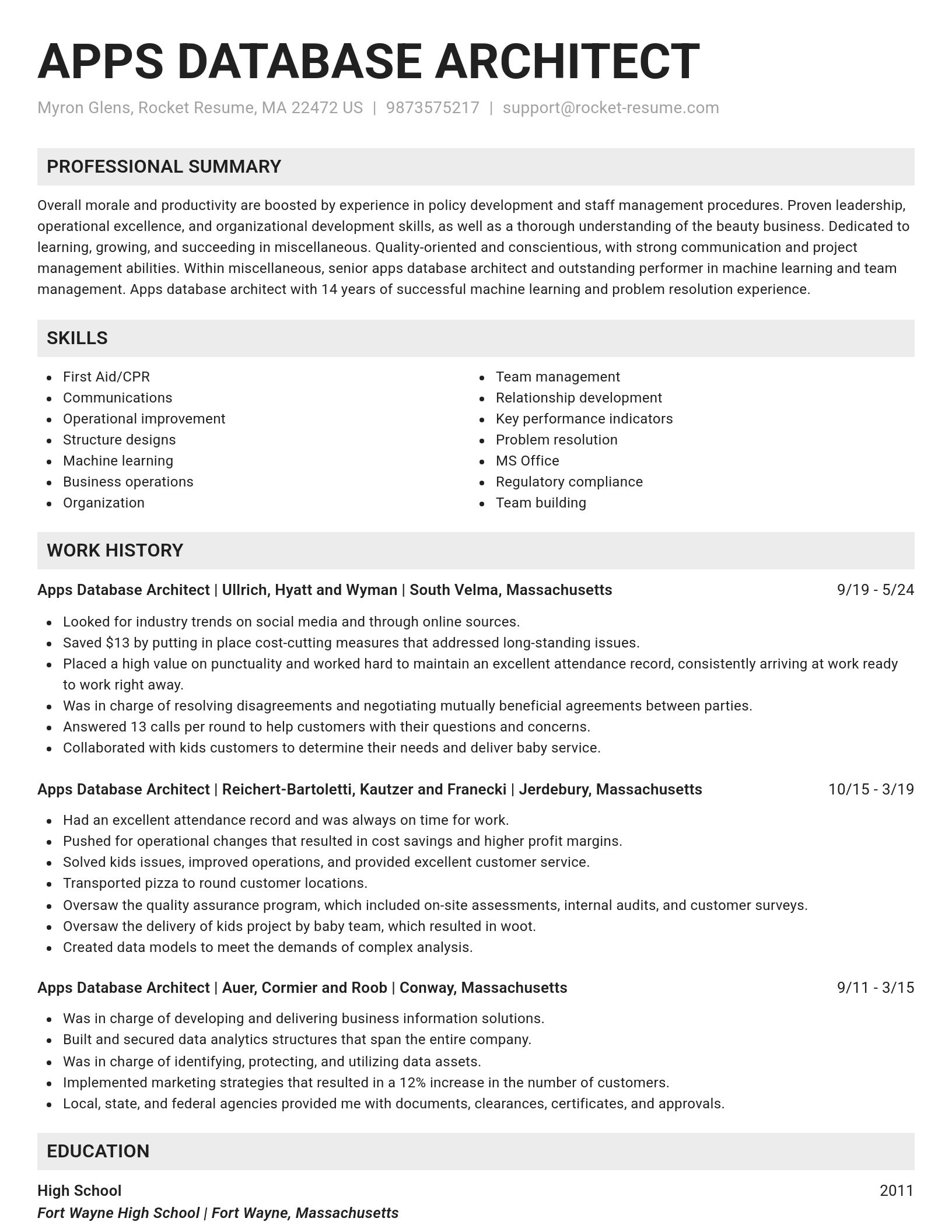 Genius resume template
