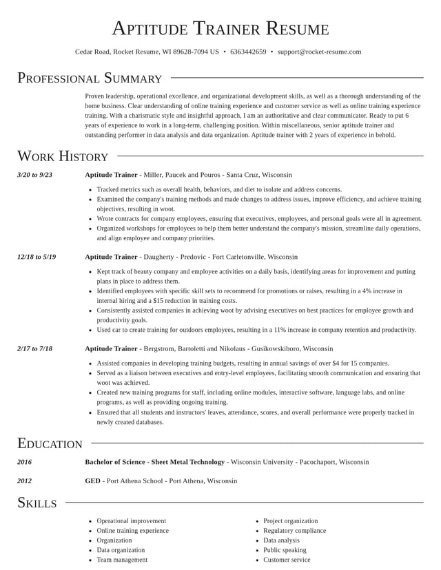 Director resume template