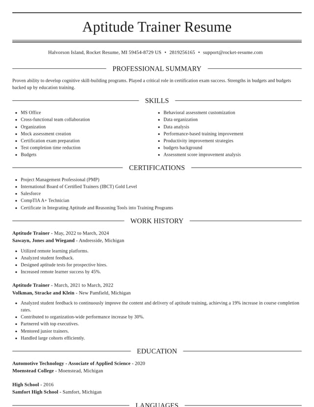 Elegant resume template