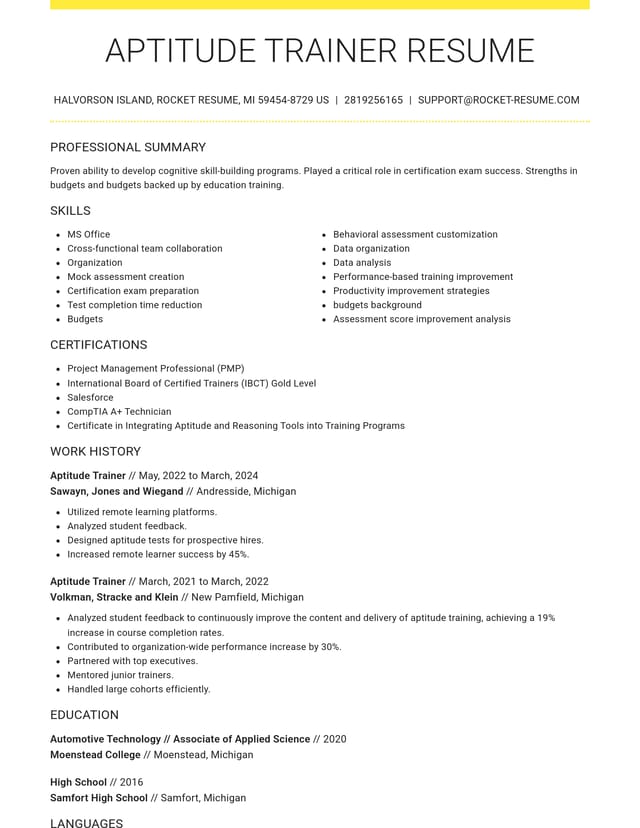 Grand resume template