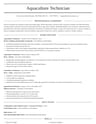 Aquaculture Technician resume template