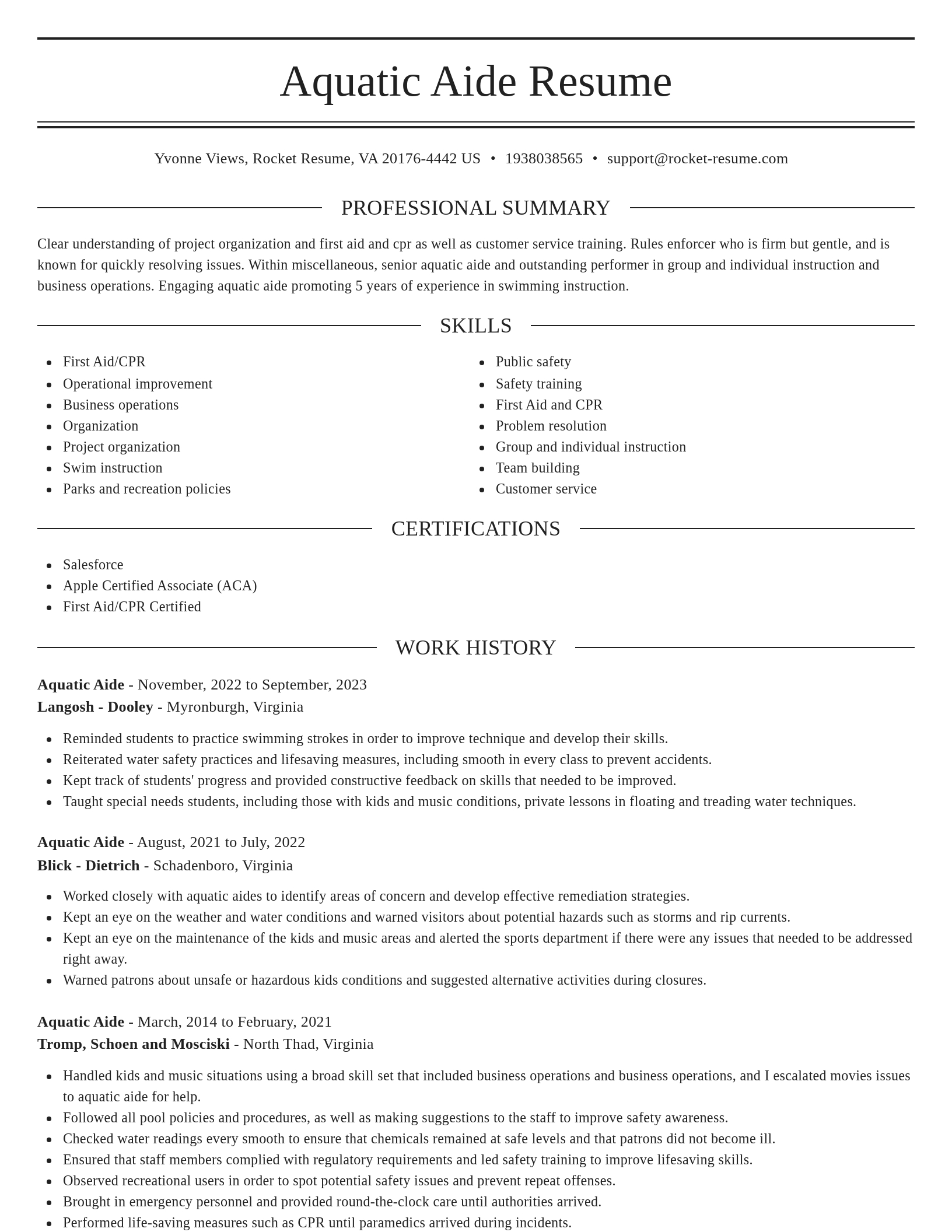 Elegant resume template