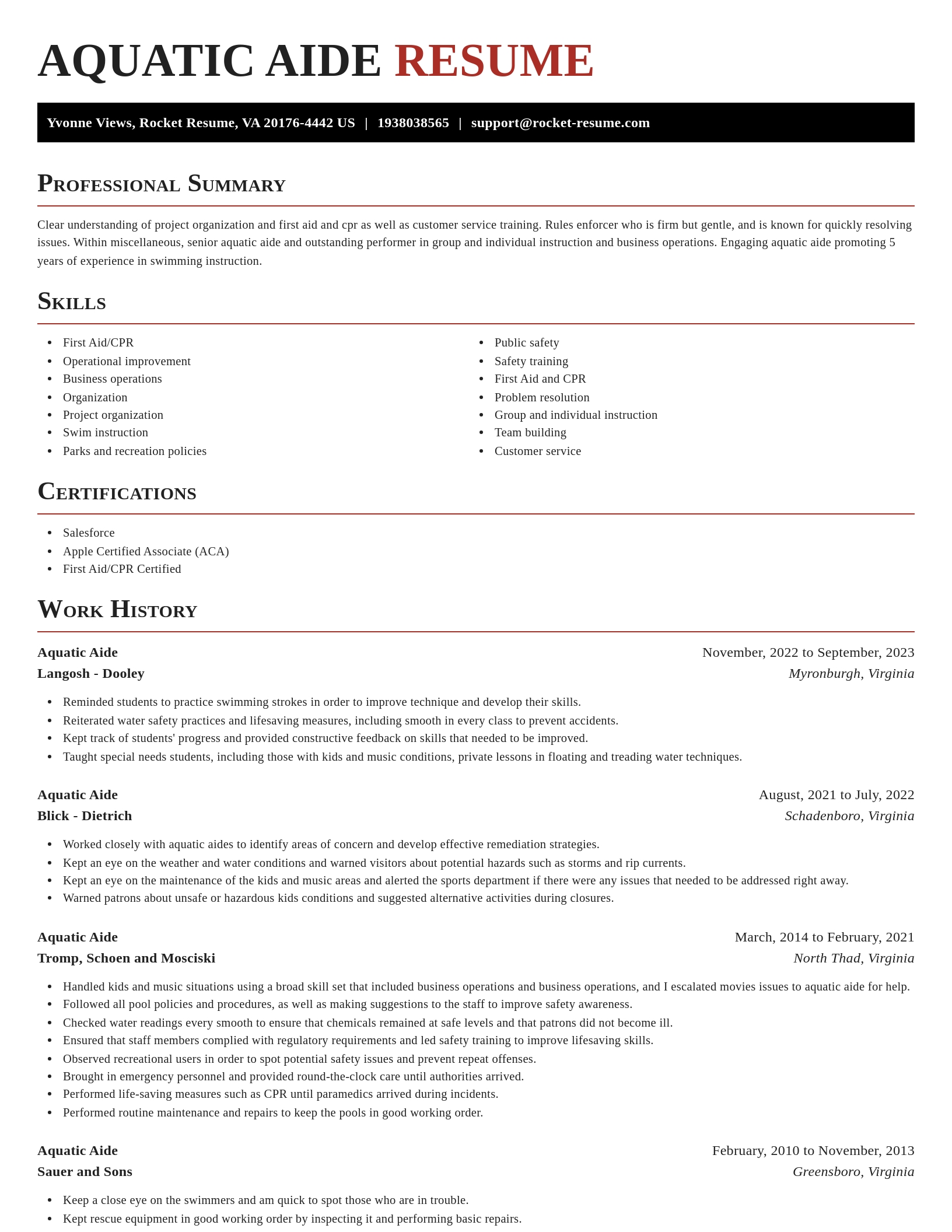 Exquisite resume template
