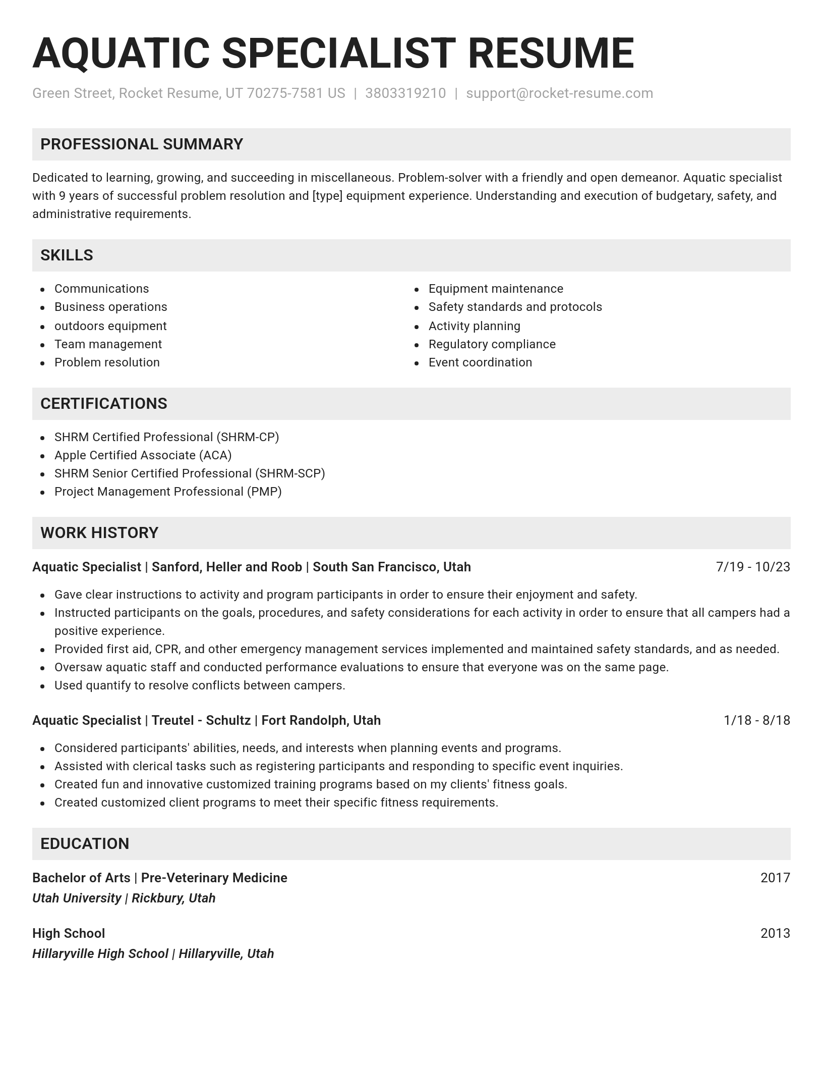 Genius resume template