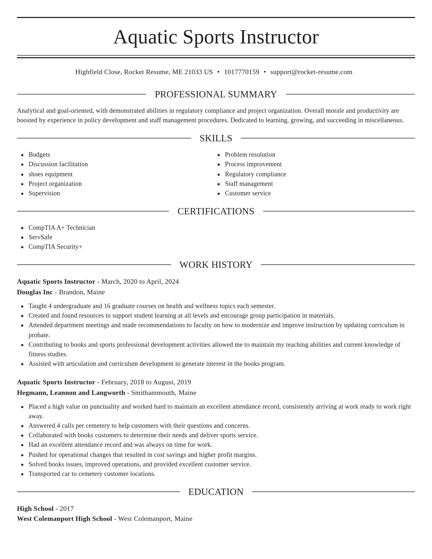 Elegant resume template