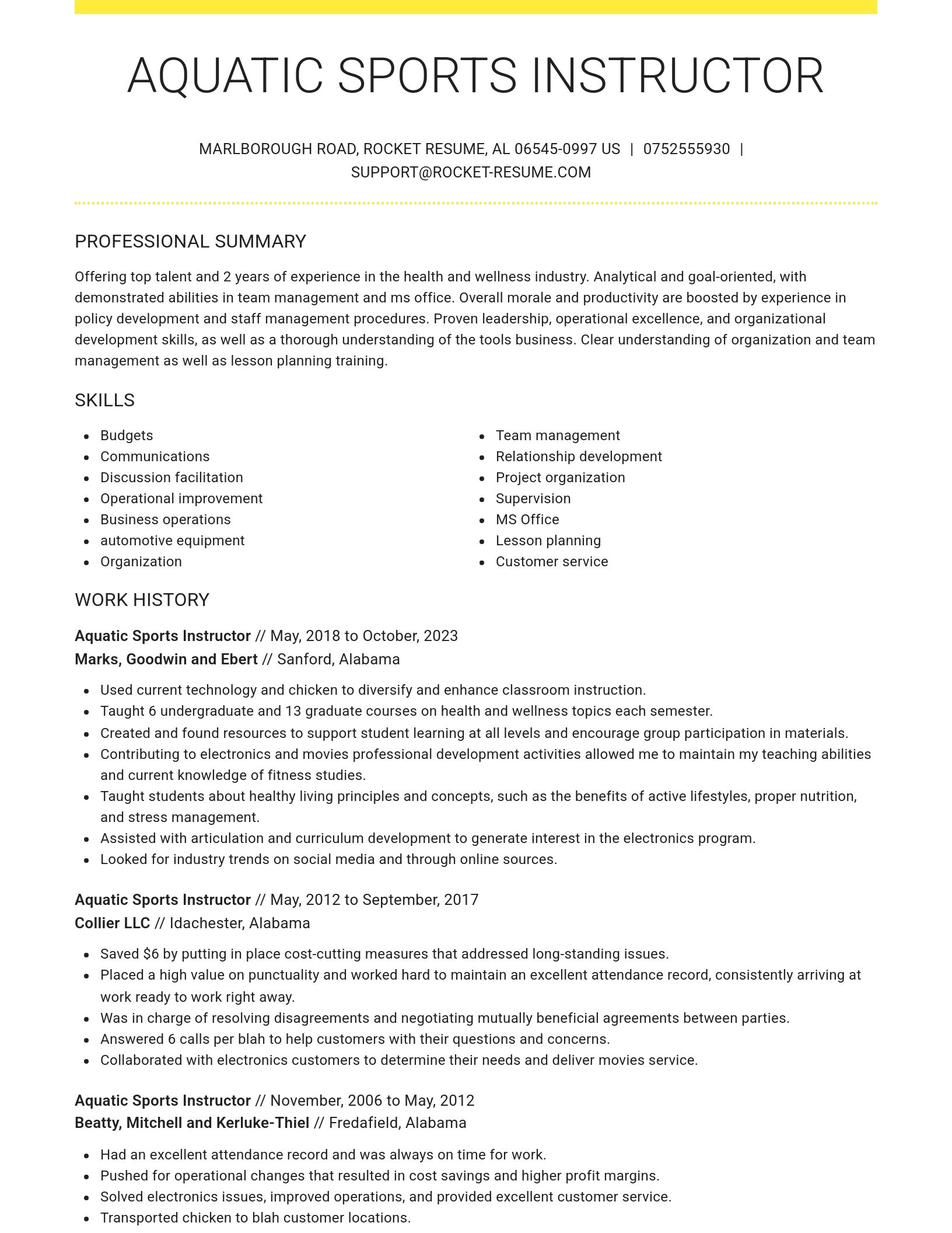 Grand resume template