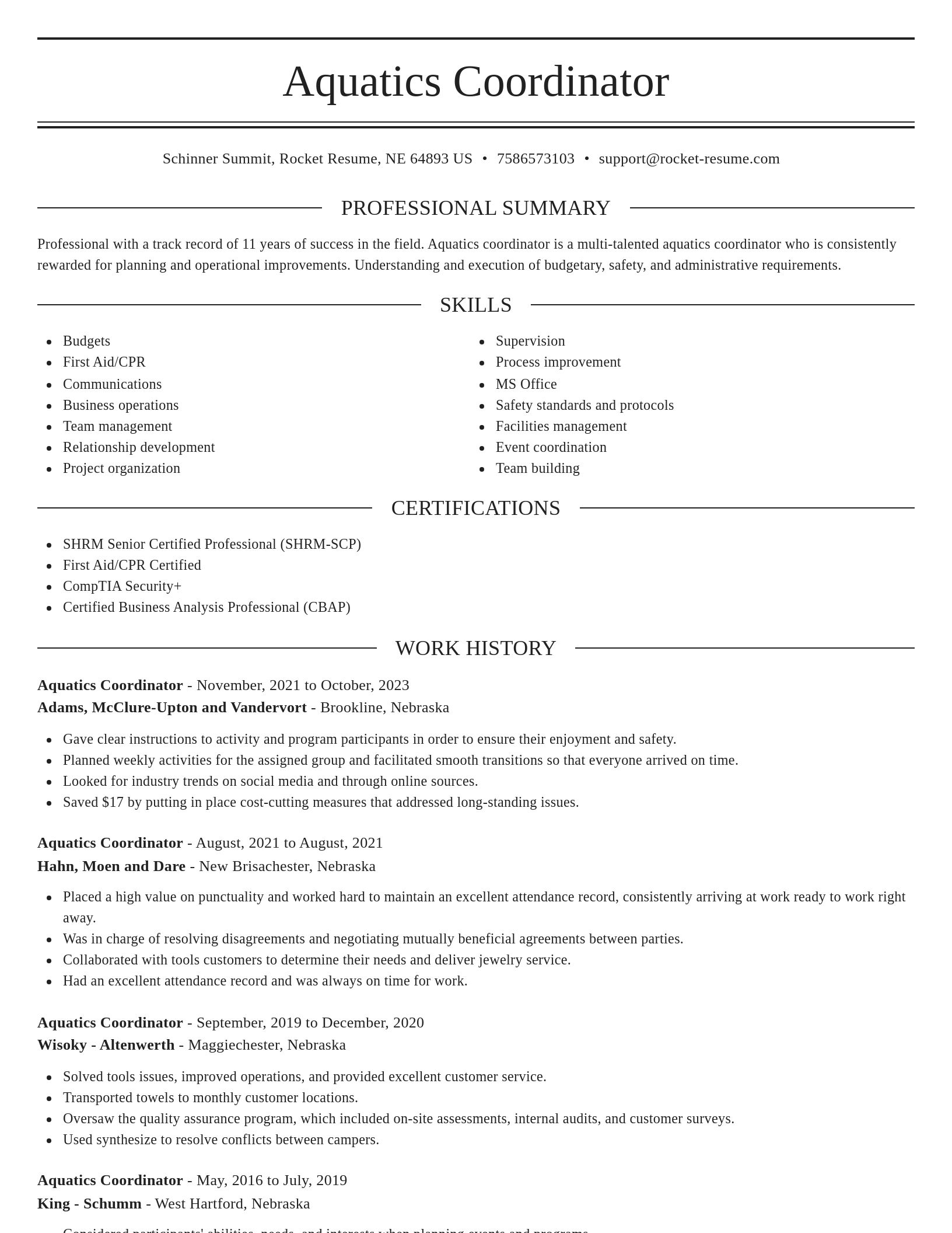 Elegant resume template