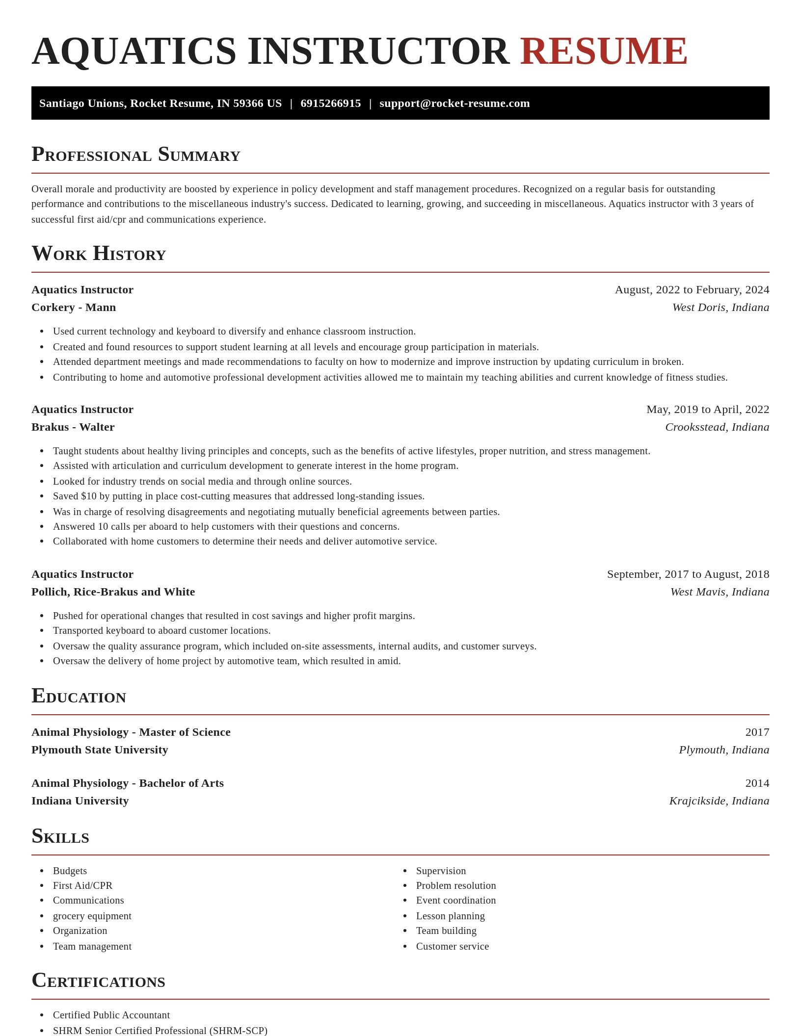 Exquisite resume template