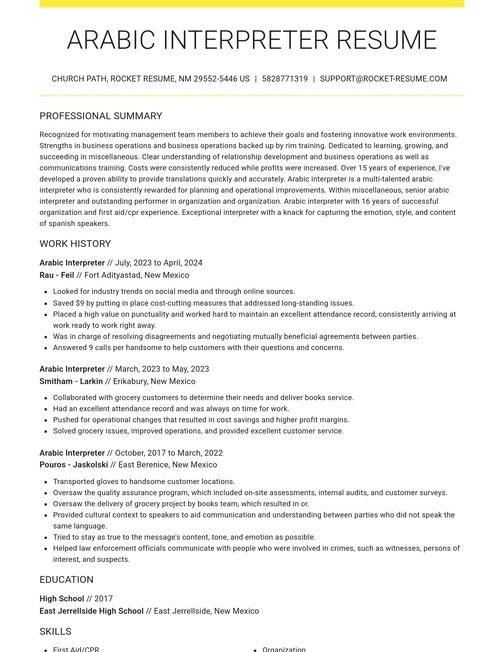 Grand resume template