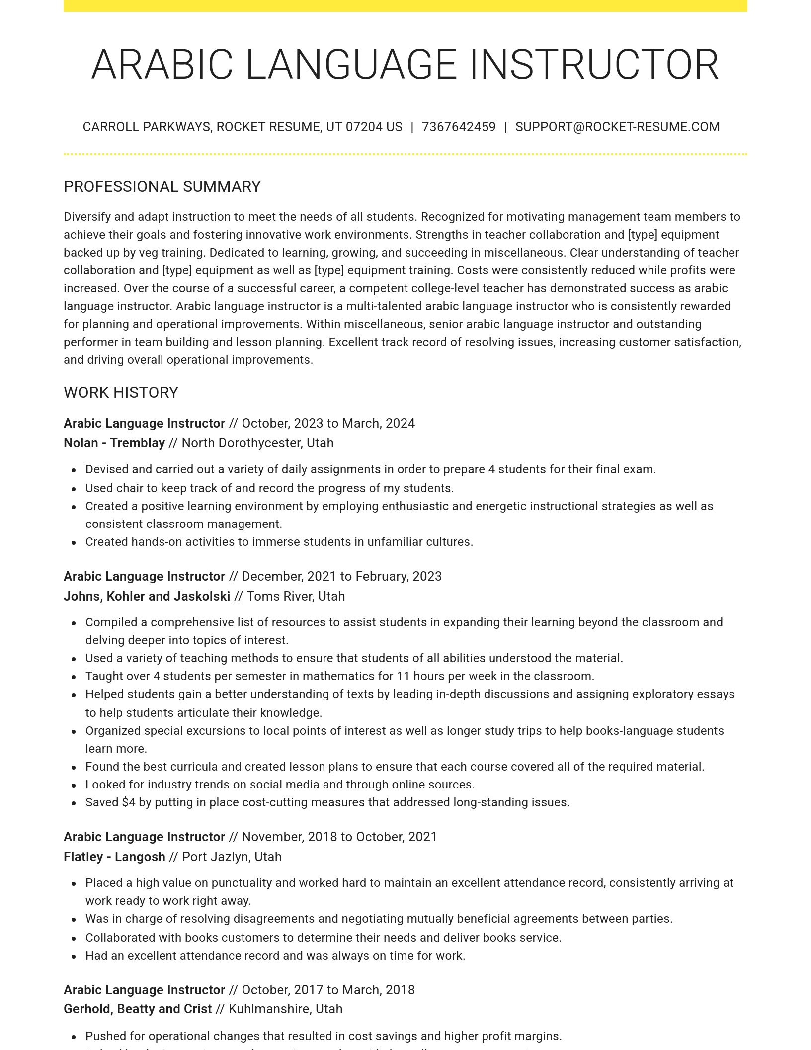 Grand resume template