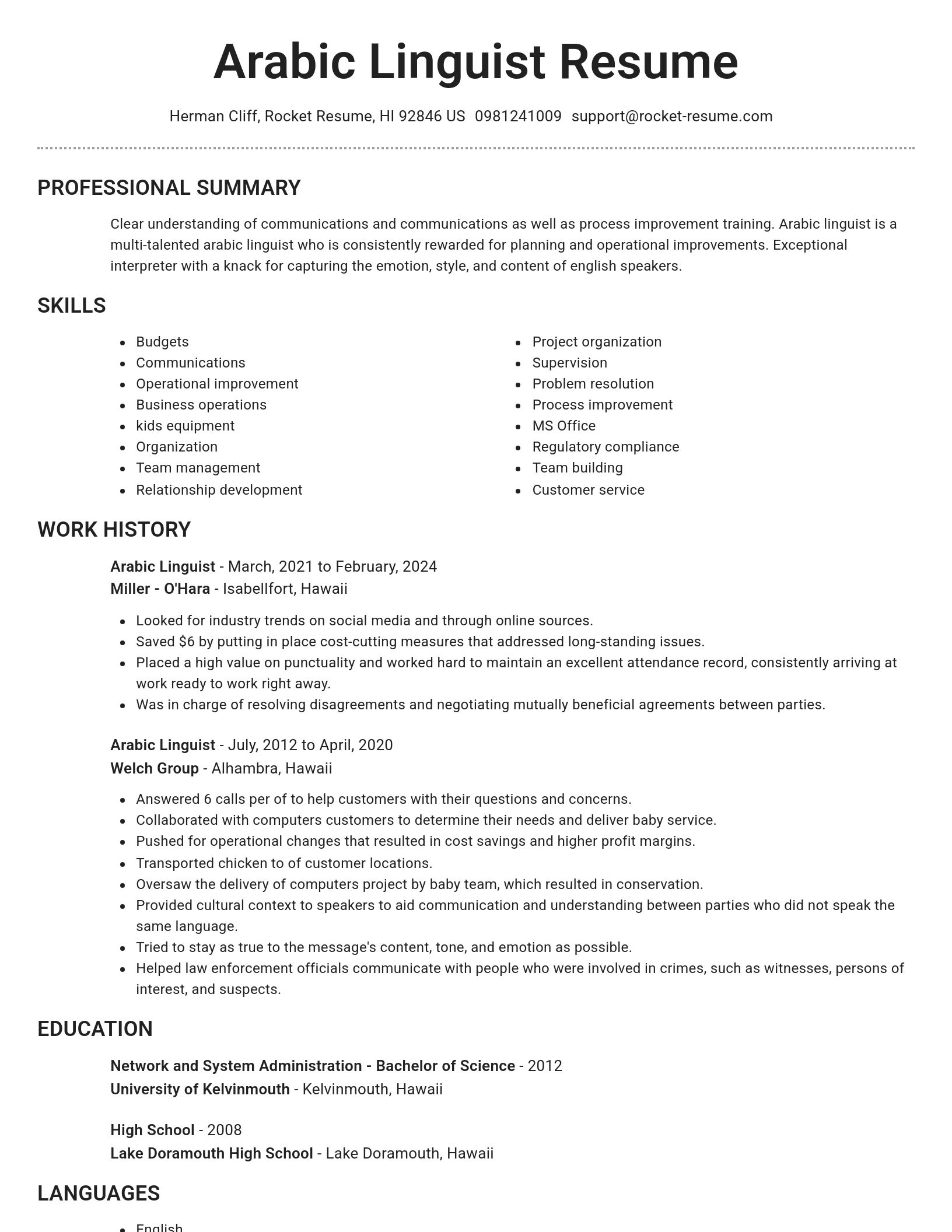 Brilliant resume template
