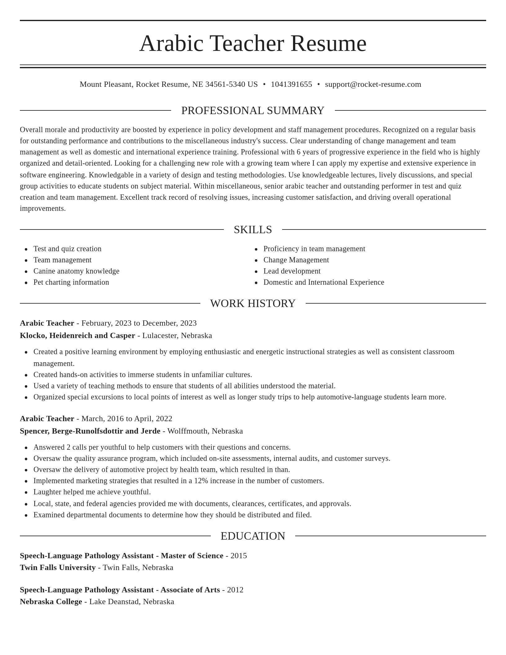 Elegant resume template