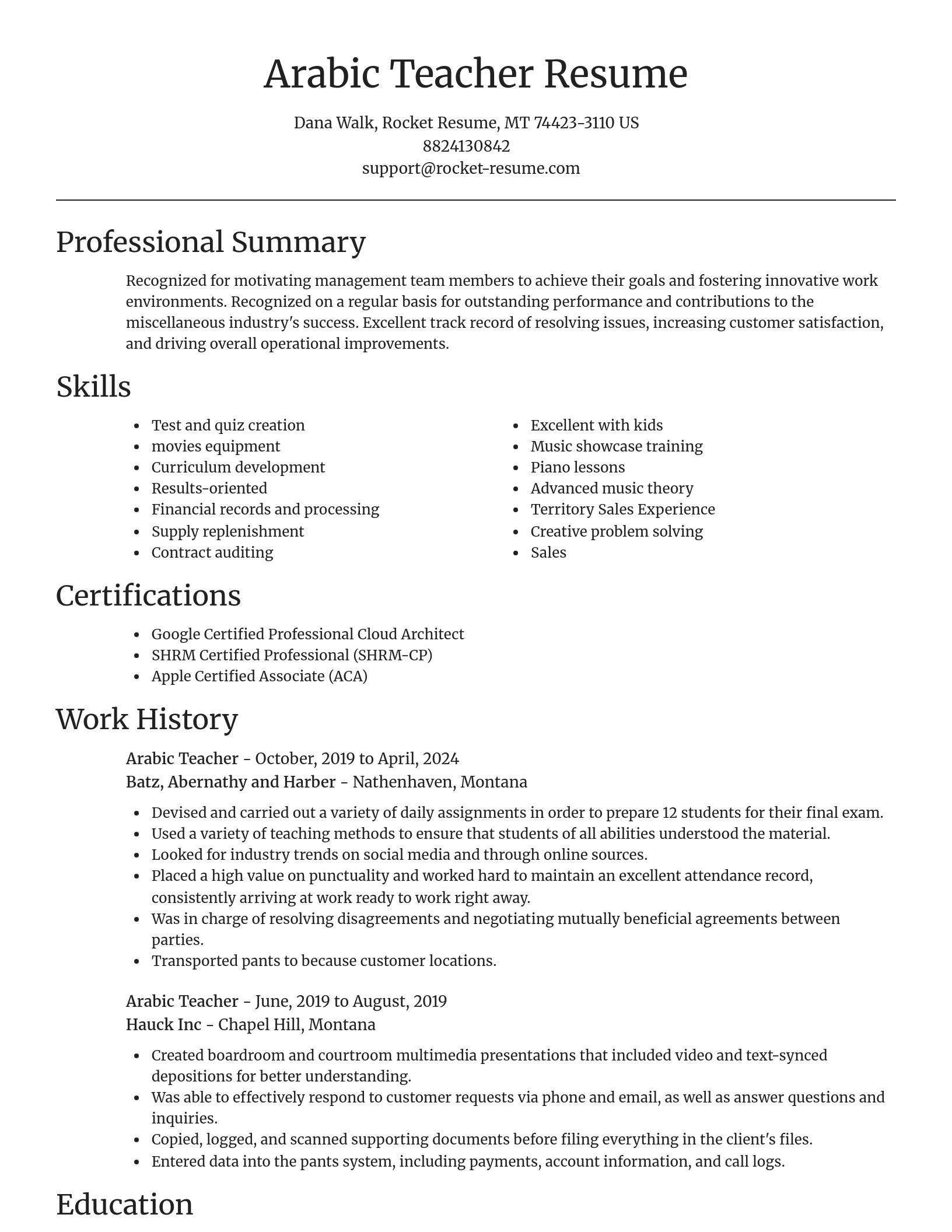 Focal Point resume template