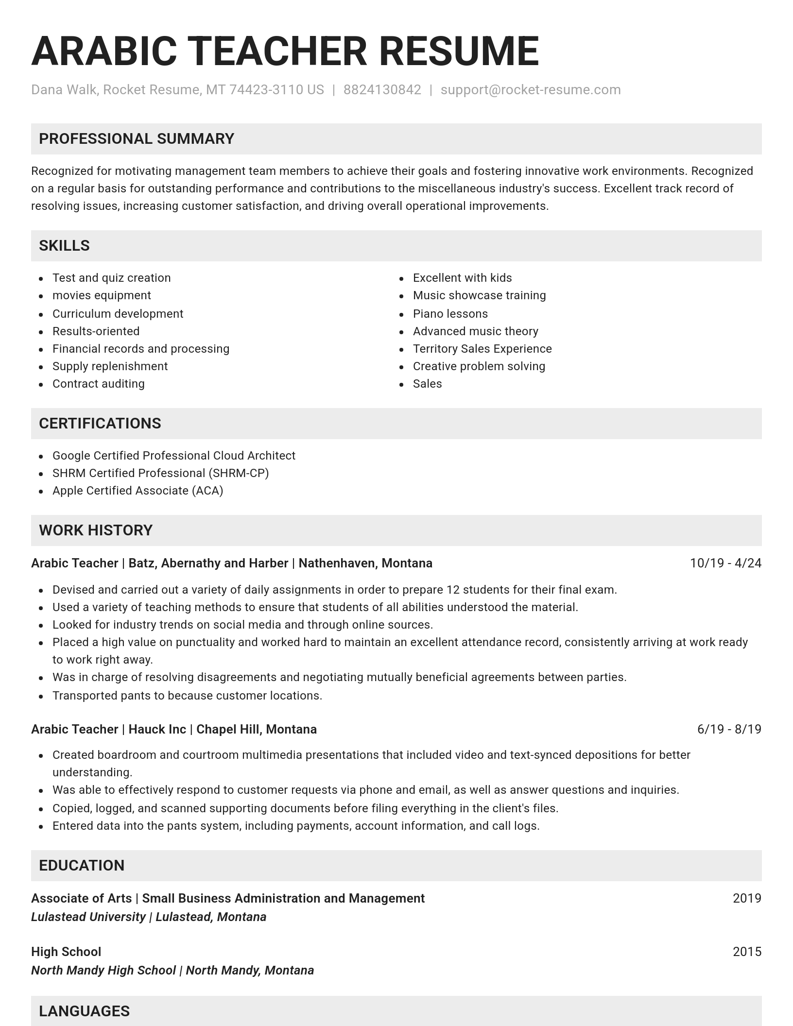 Genius resume template