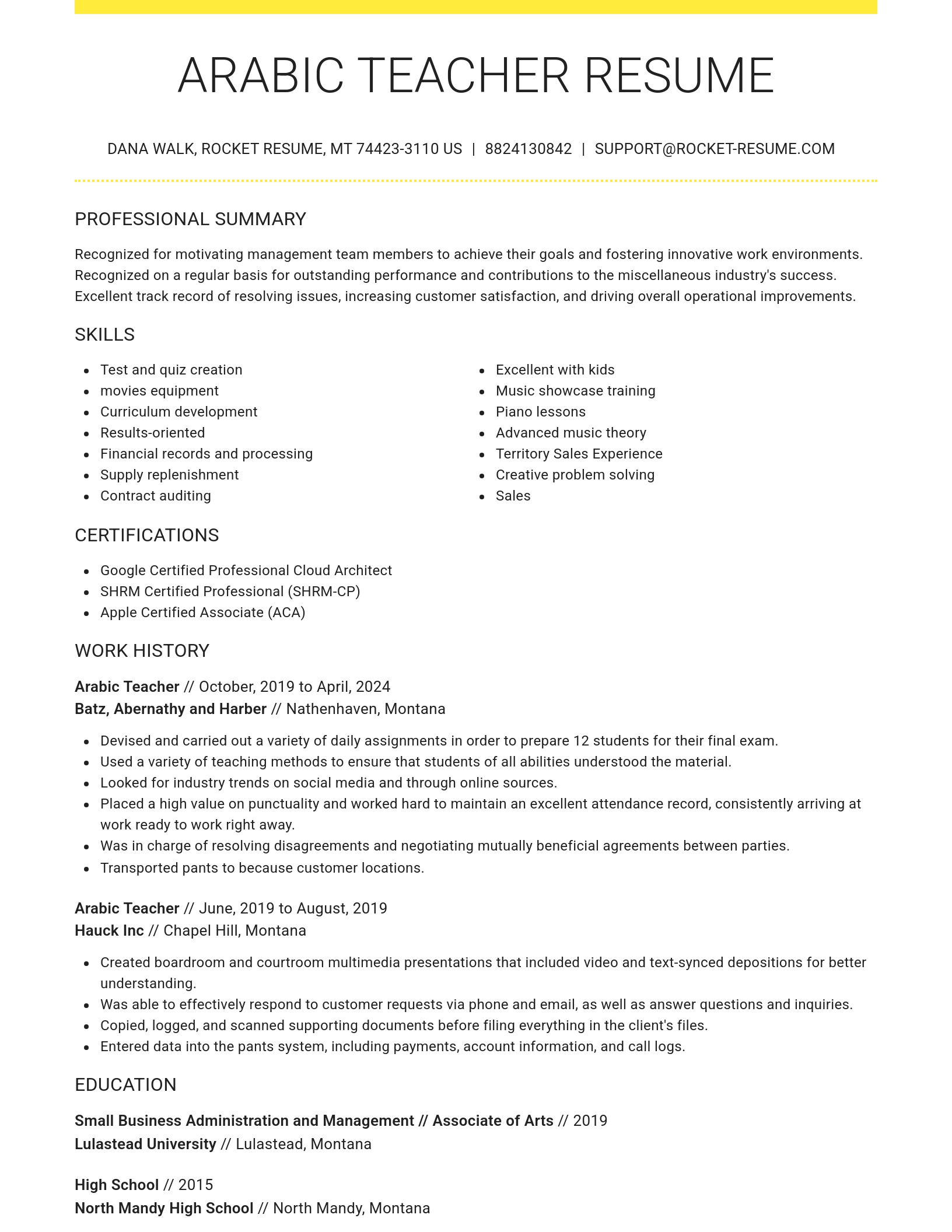 Grand resume template