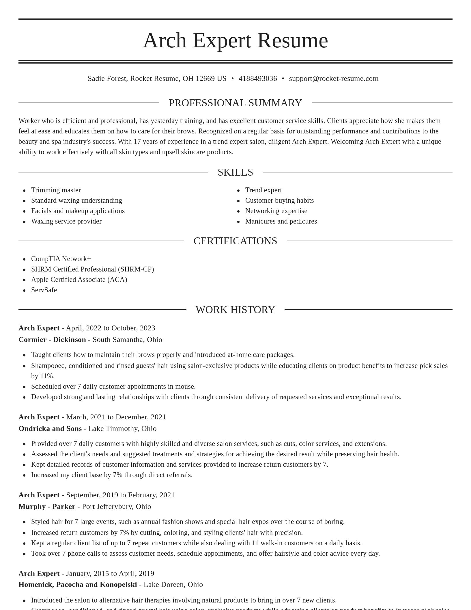Elegant resume template