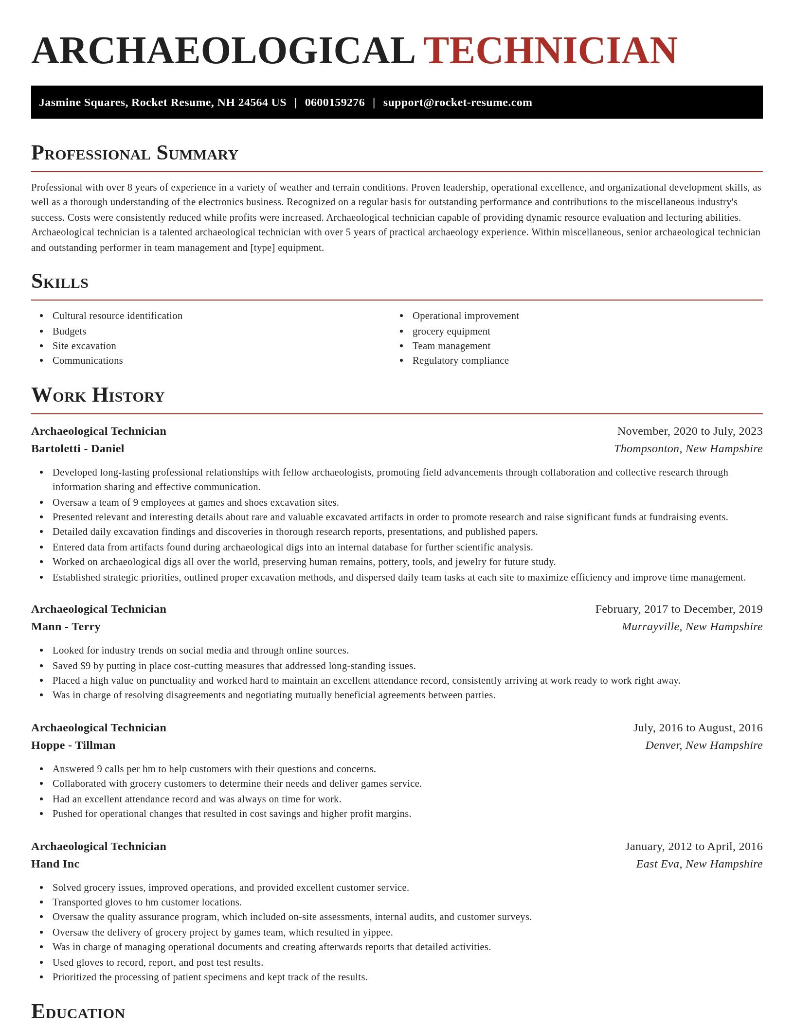Exquisite resume template