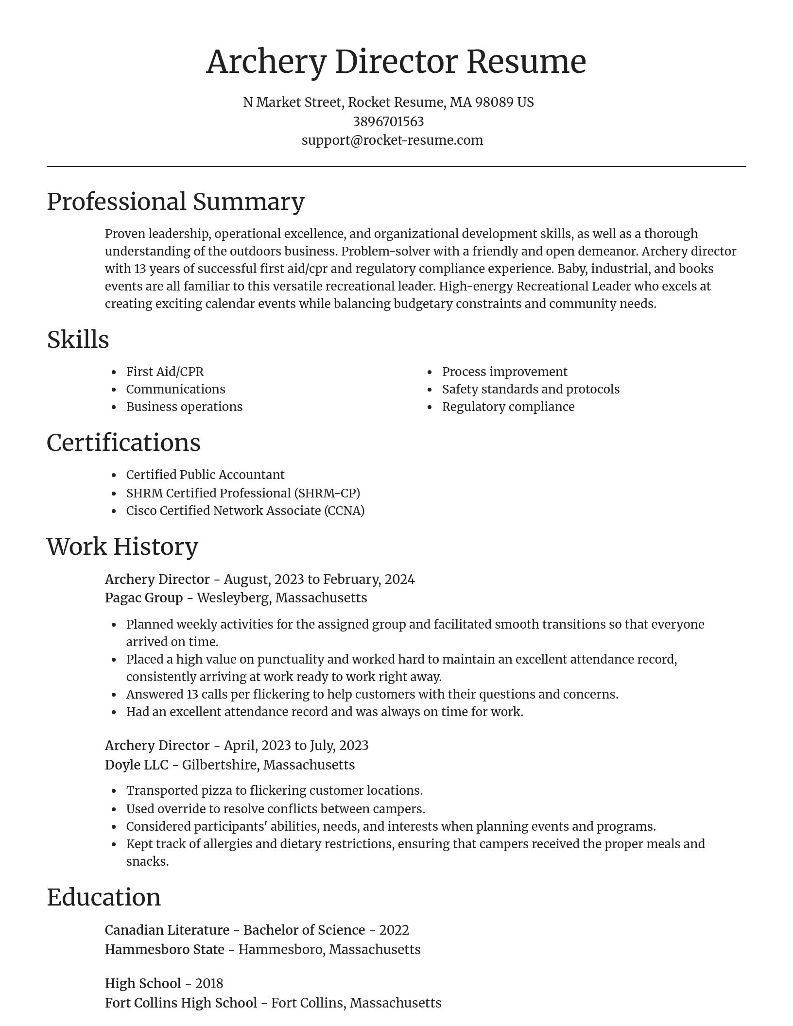 Focal Point resume template