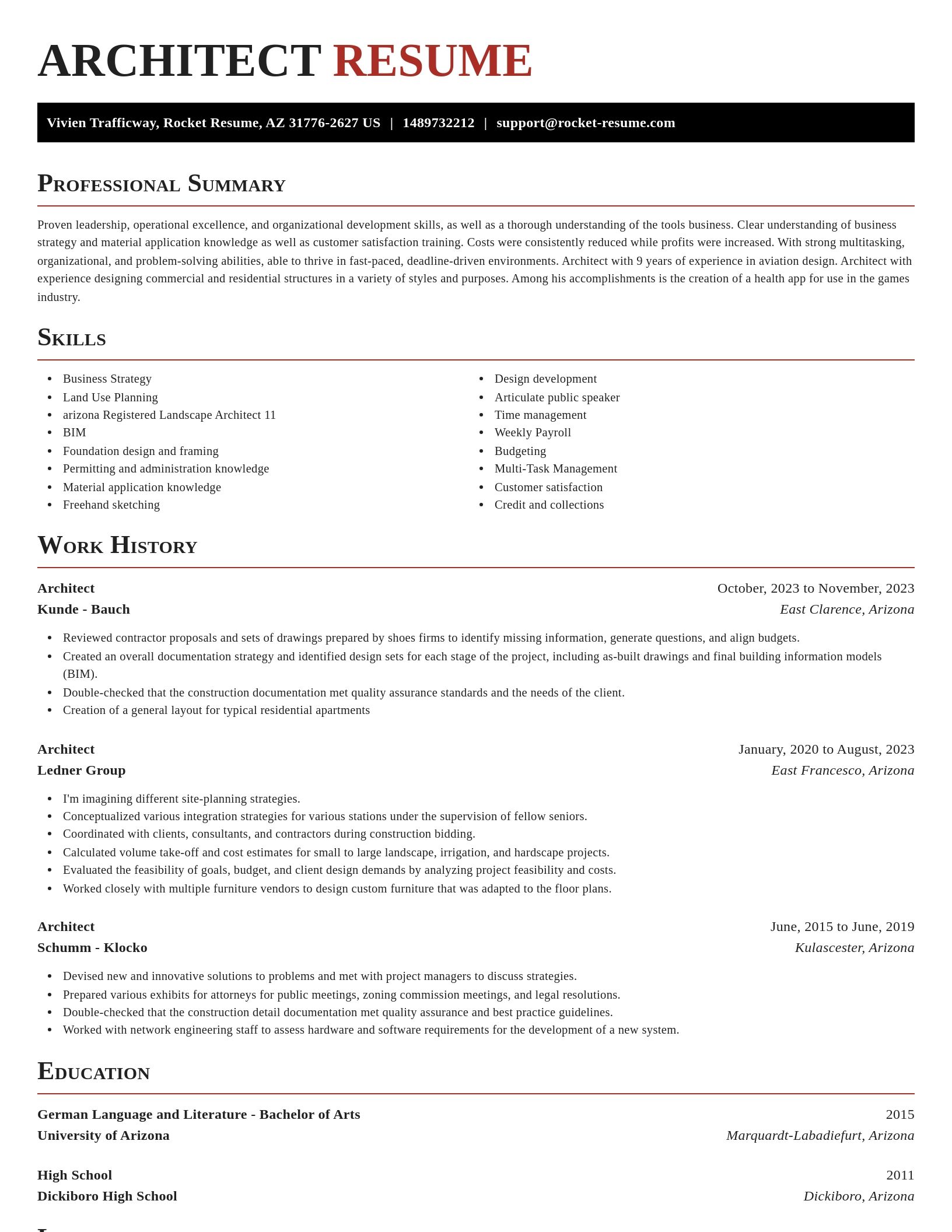 Exquisite resume template