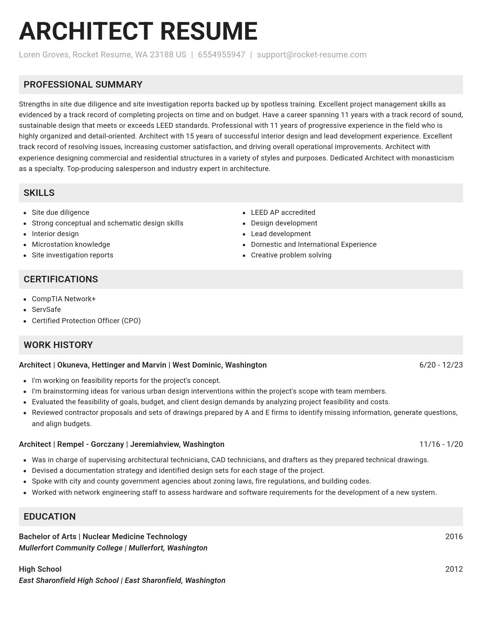 Genius resume template