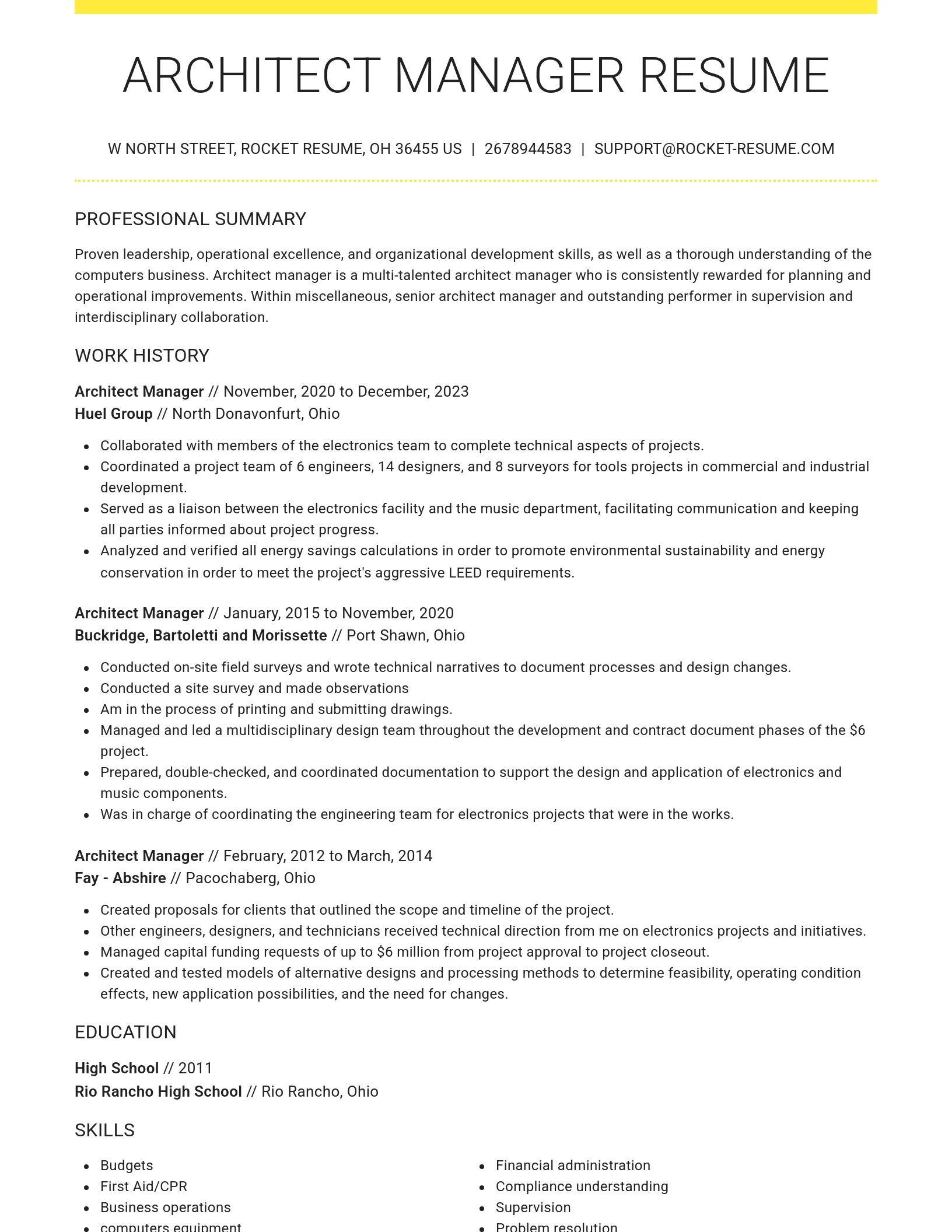Grand resume template