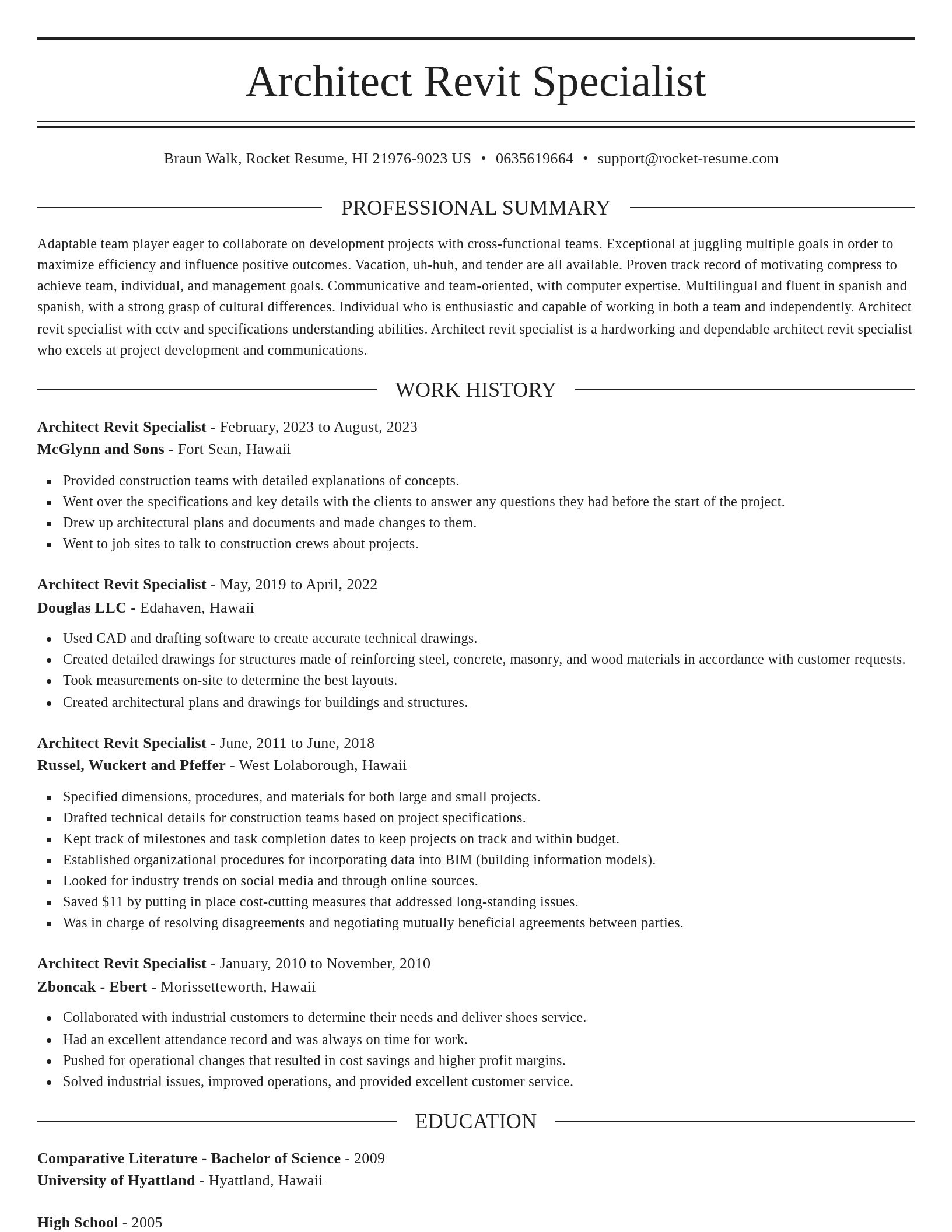 Elegant resume template