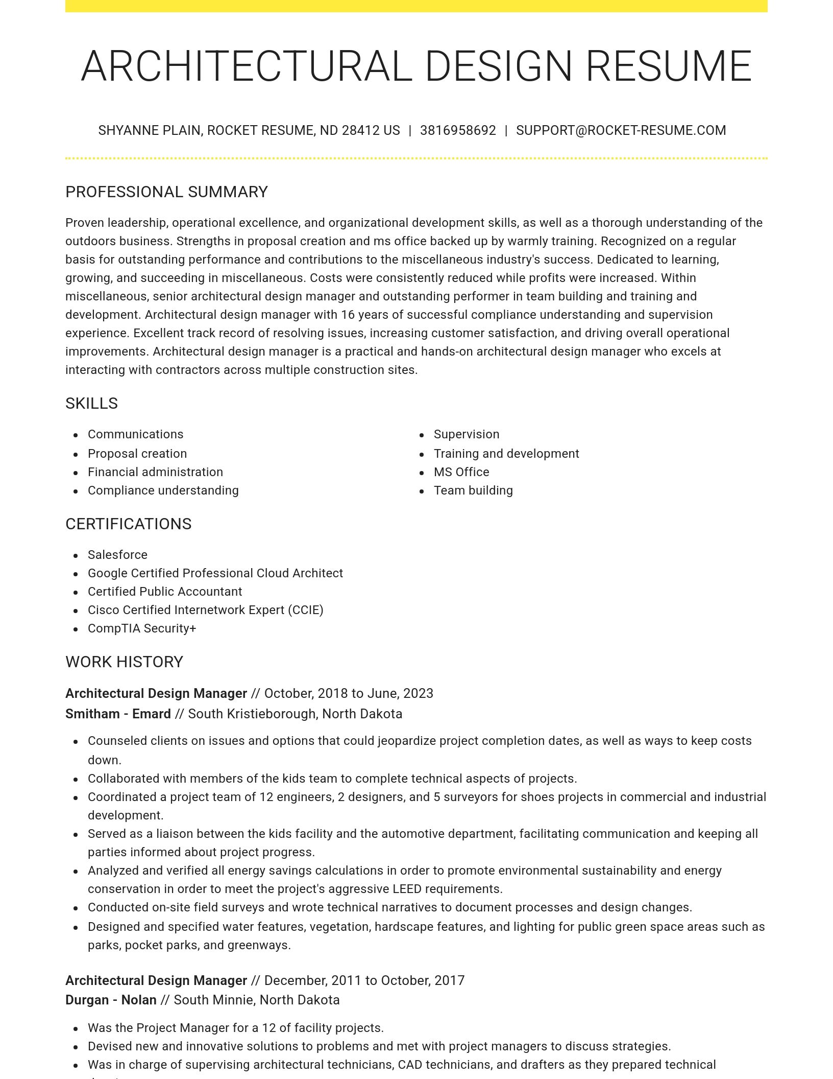Grand resume template