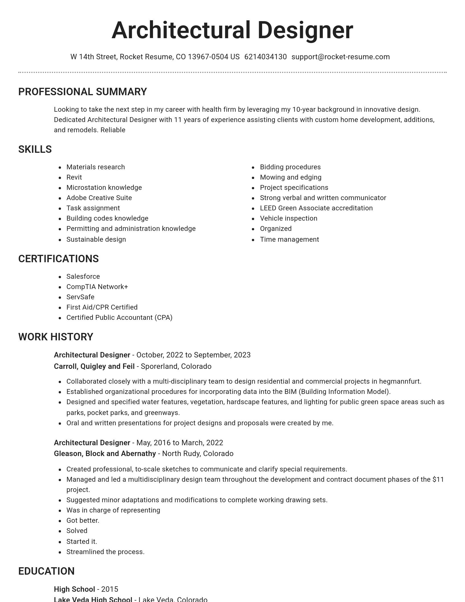Brilliant resume template