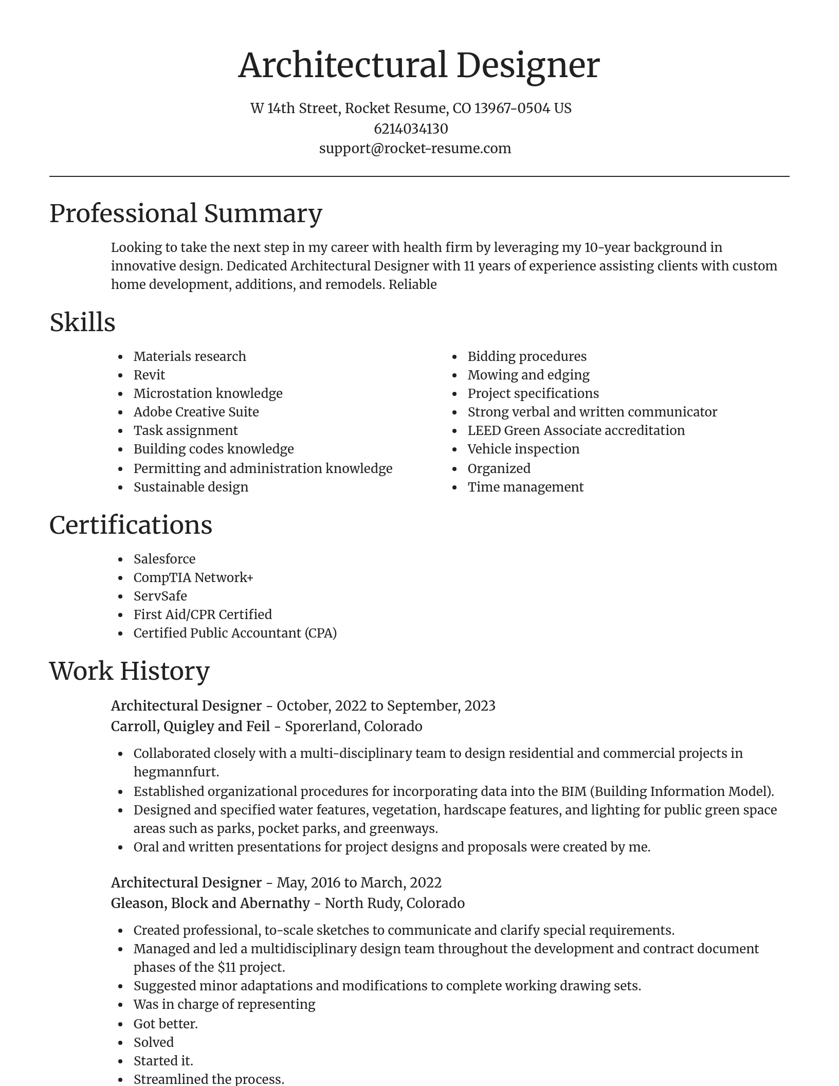 Focal Point resume template