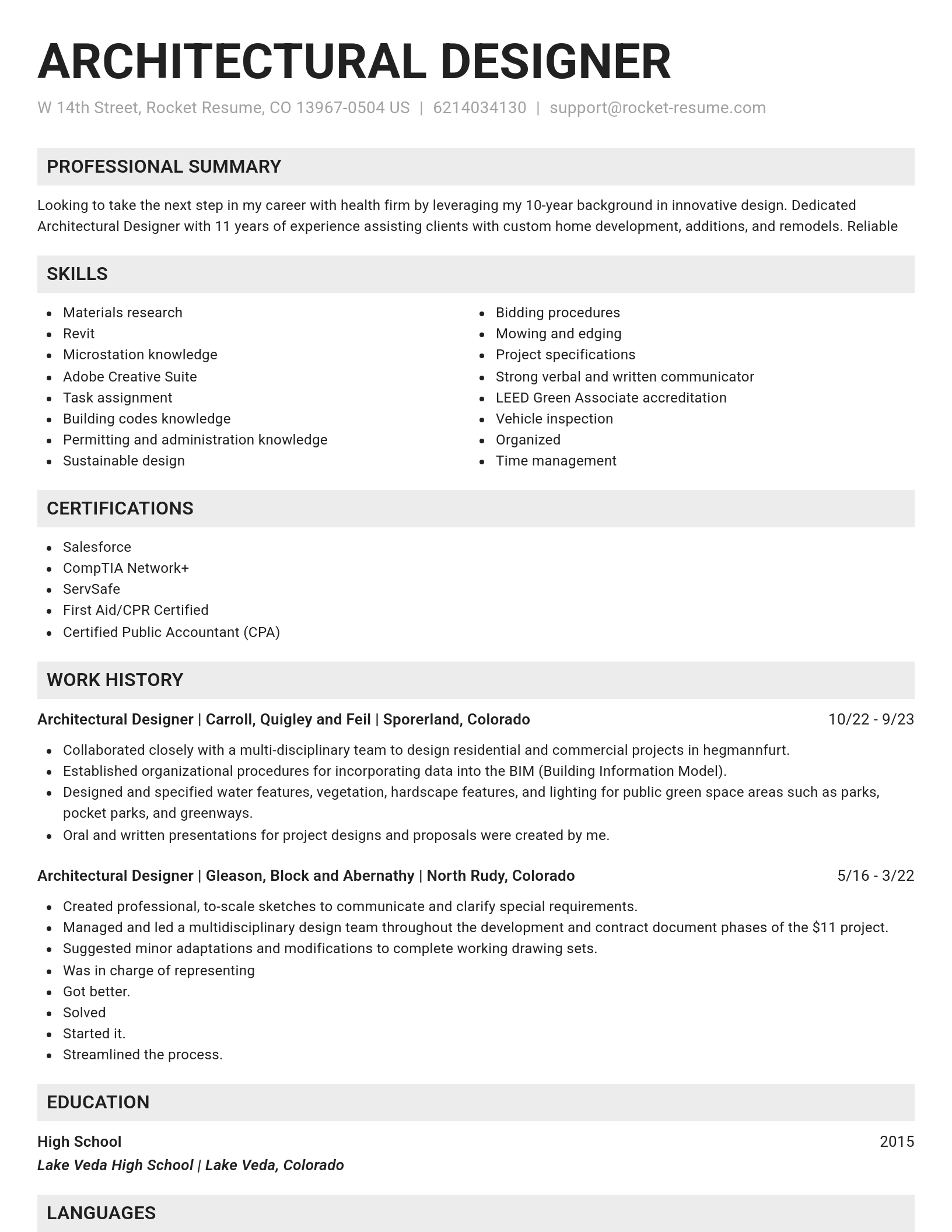 Genius resume template