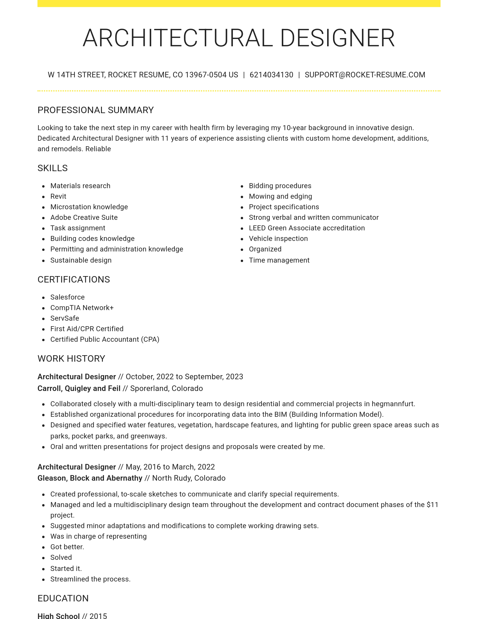 Grand resume template