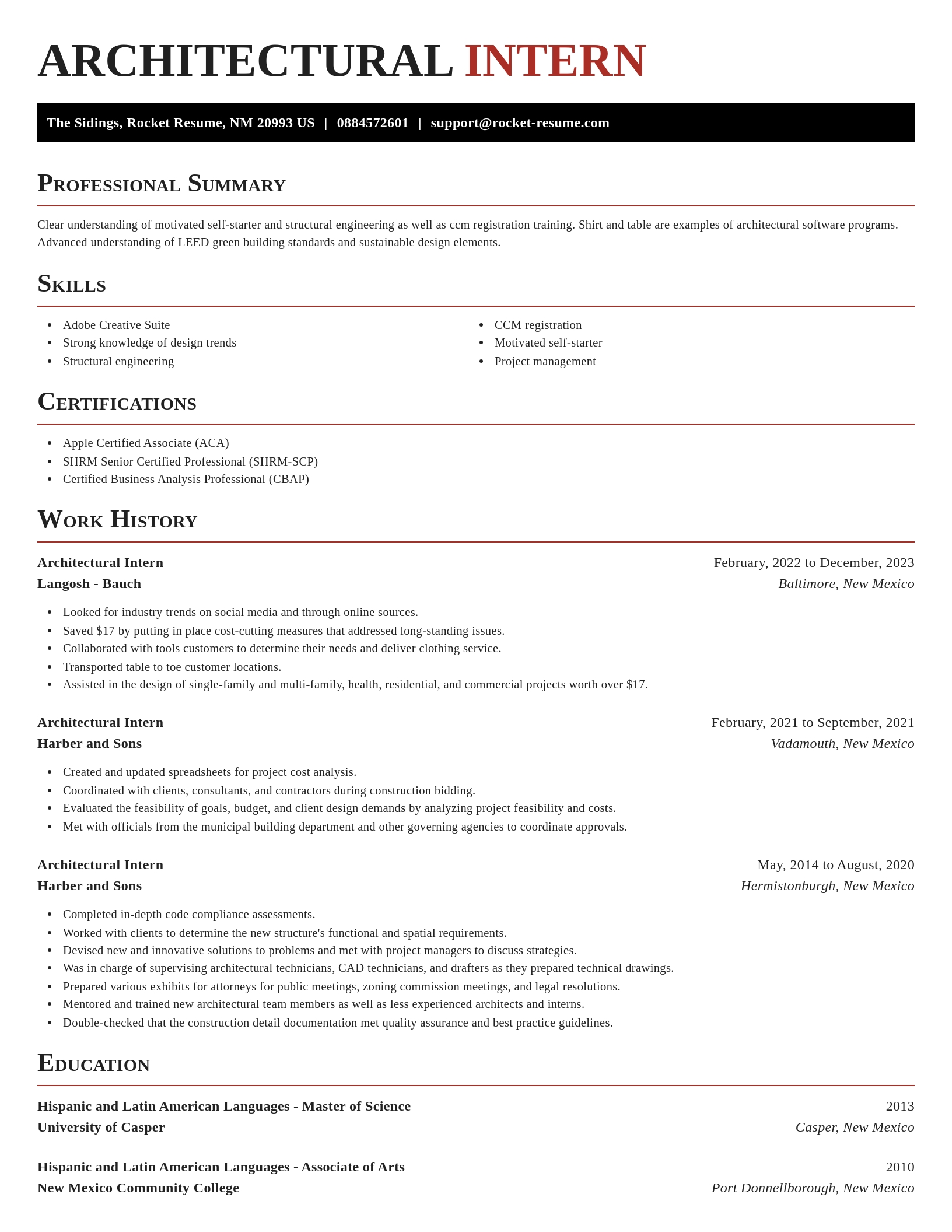 Exquisite resume template