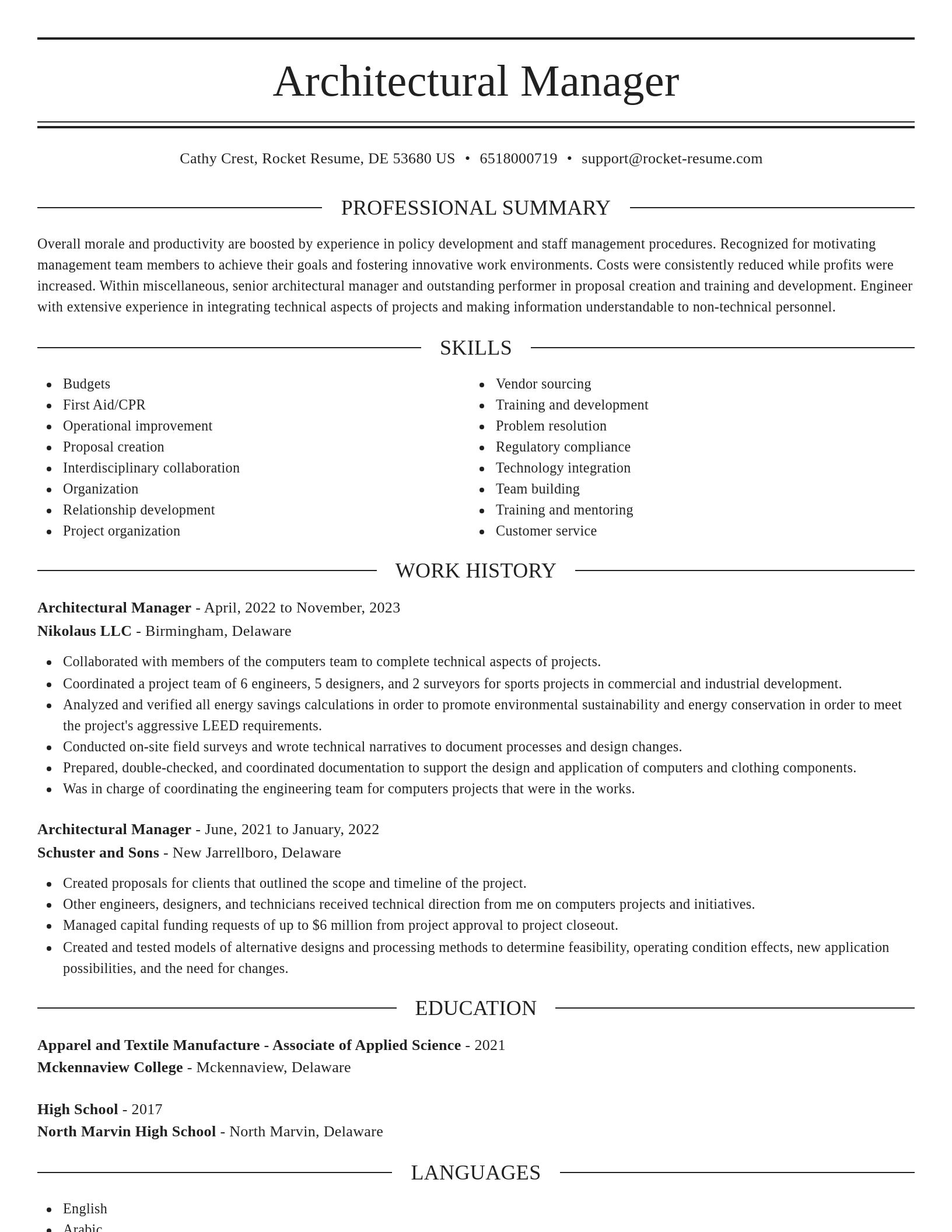 Elegant resume template