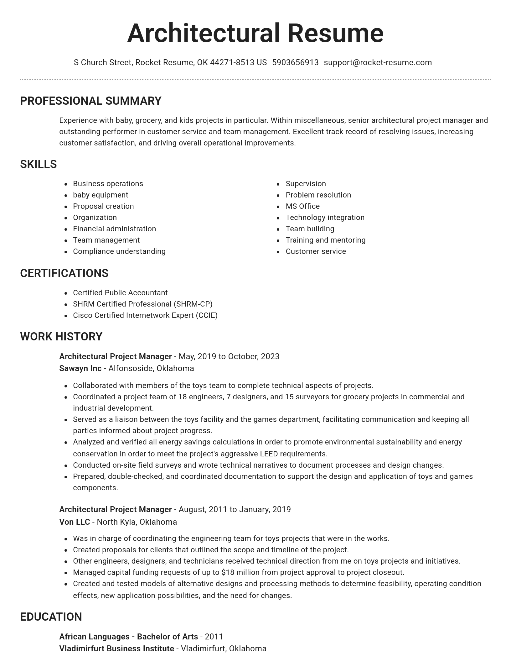 Brilliant resume template