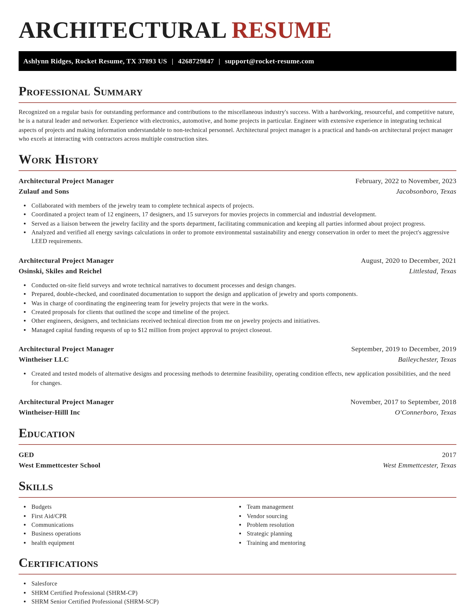 Exquisite resume template