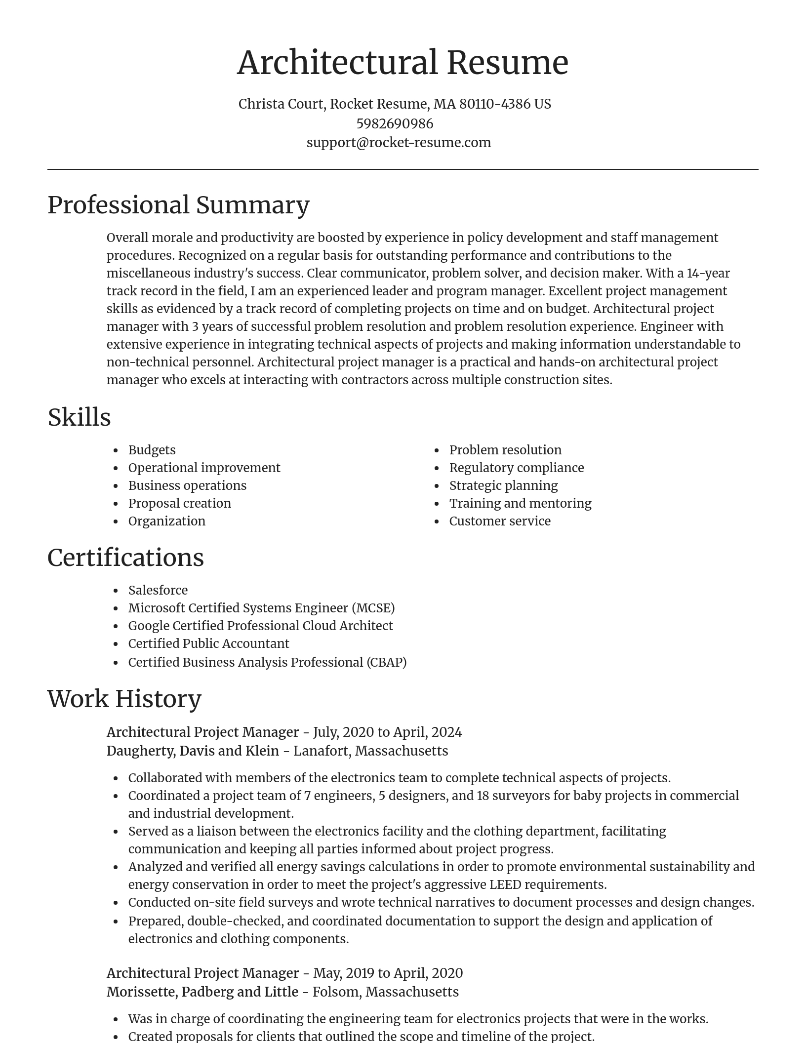 Focal Point resume template