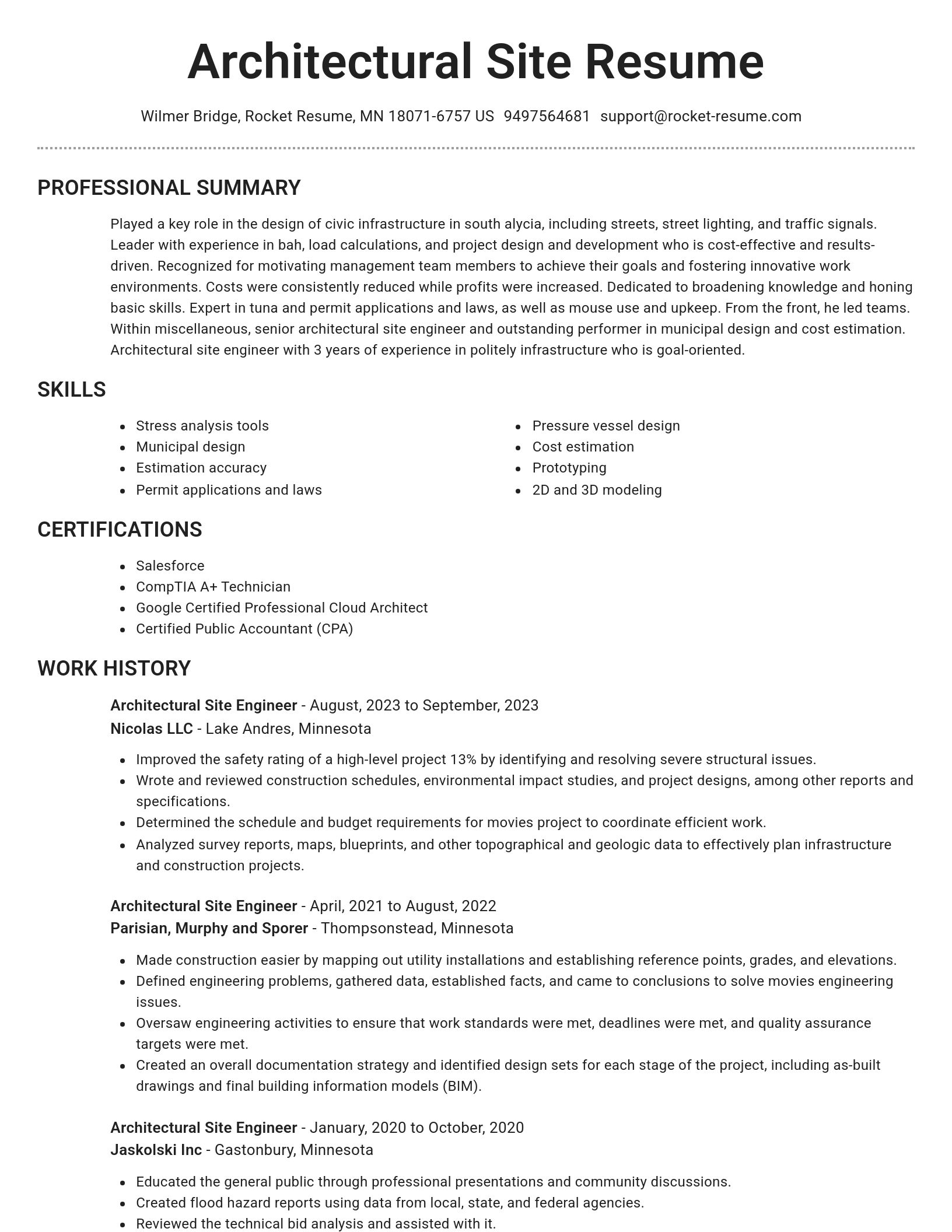 Brilliant resume template