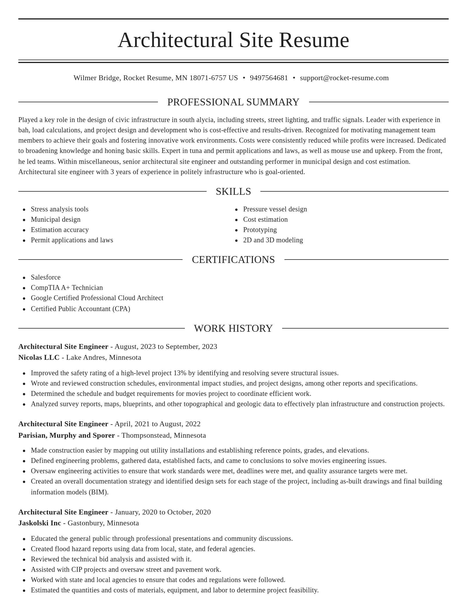 Elegant resume template