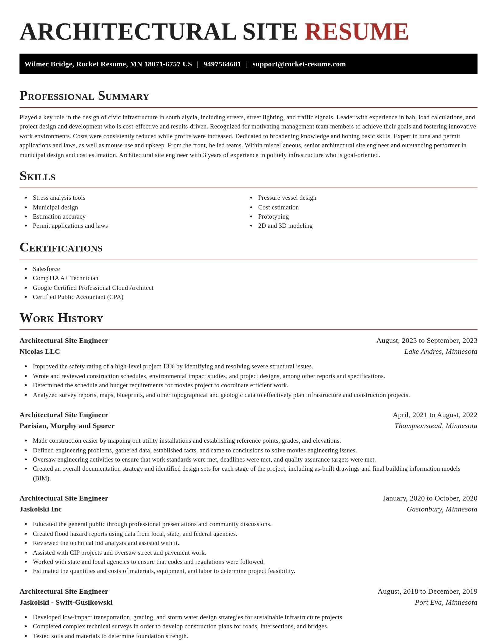Exquisite resume template