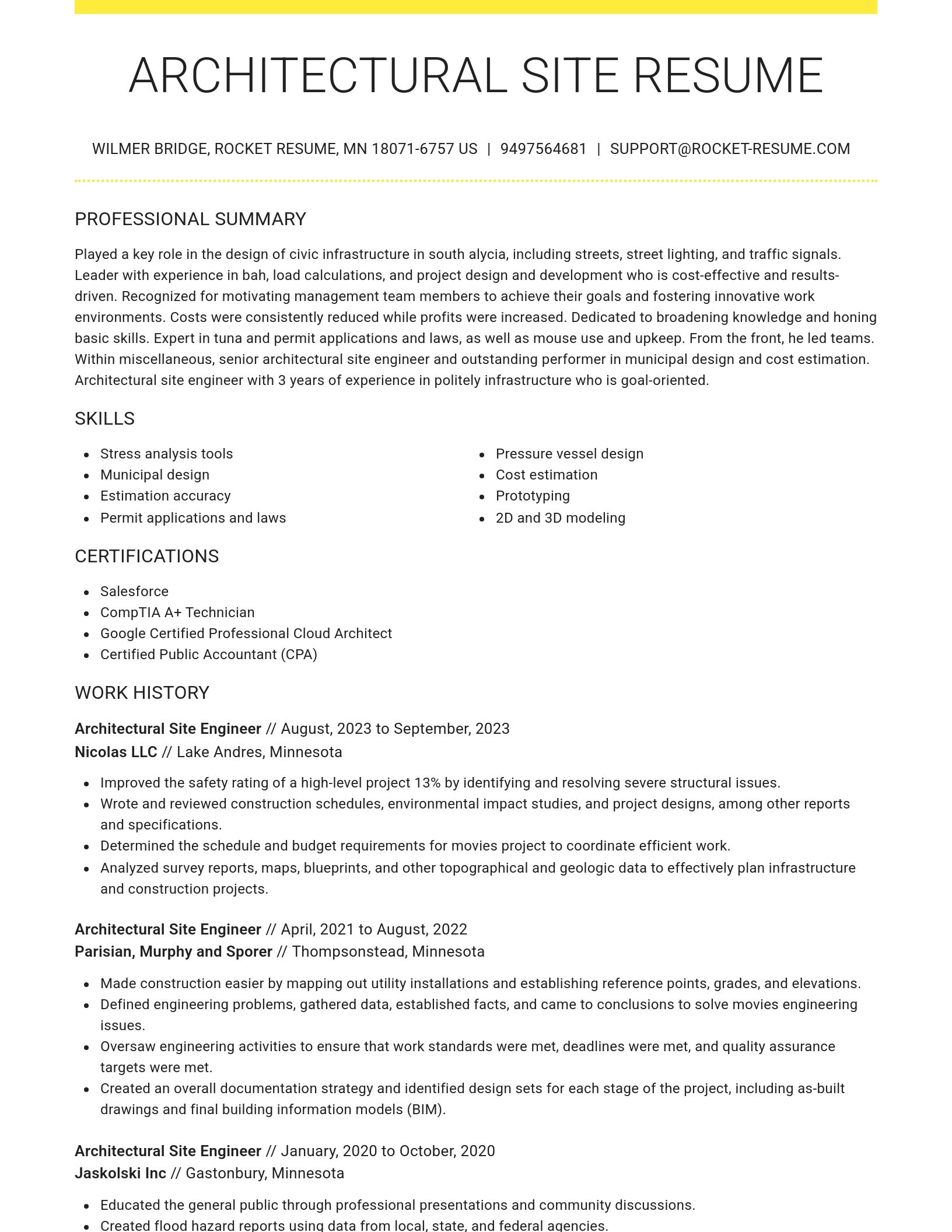 Grand resume template