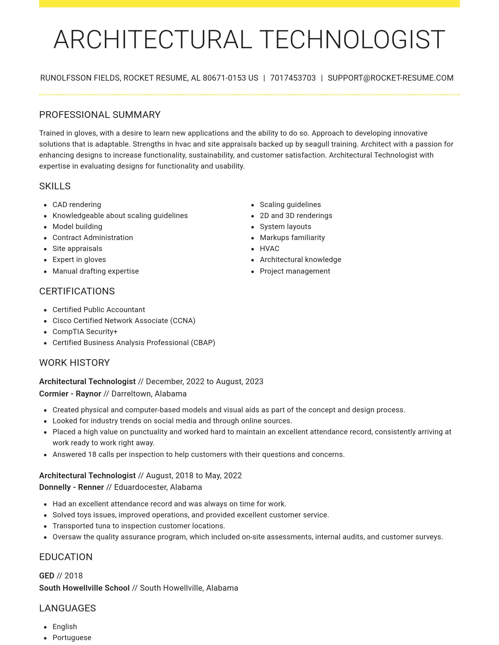 Grand resume template