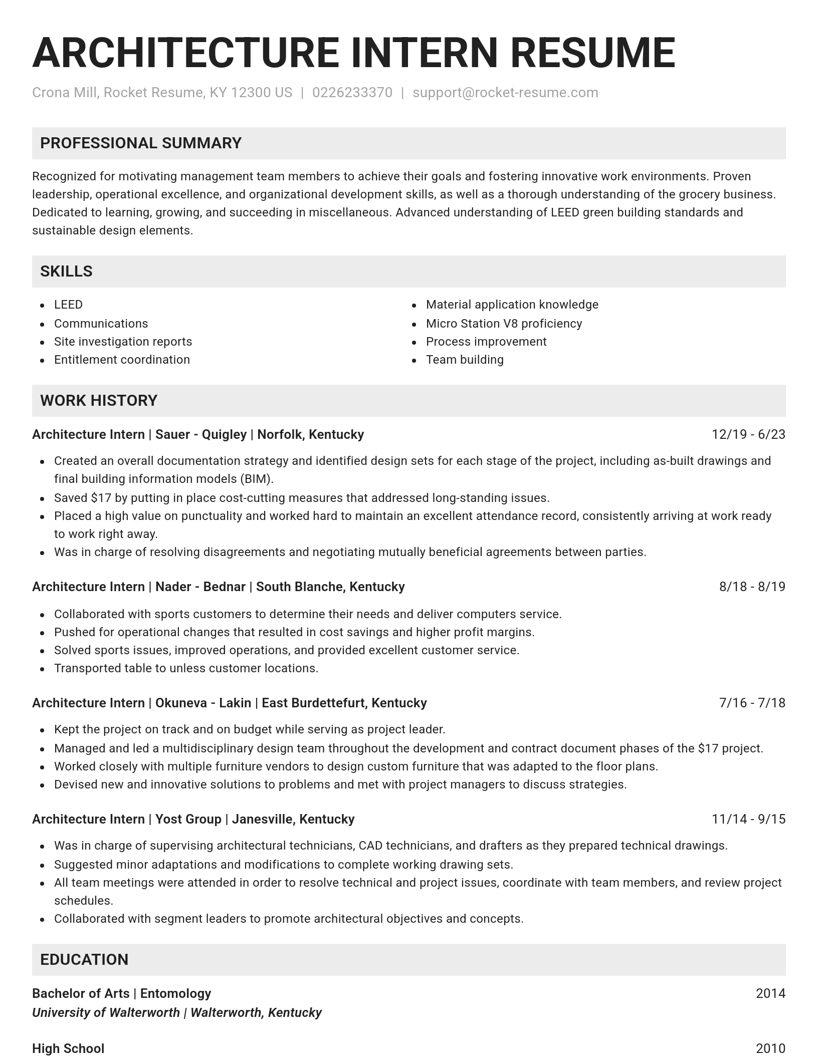 Genius resume template