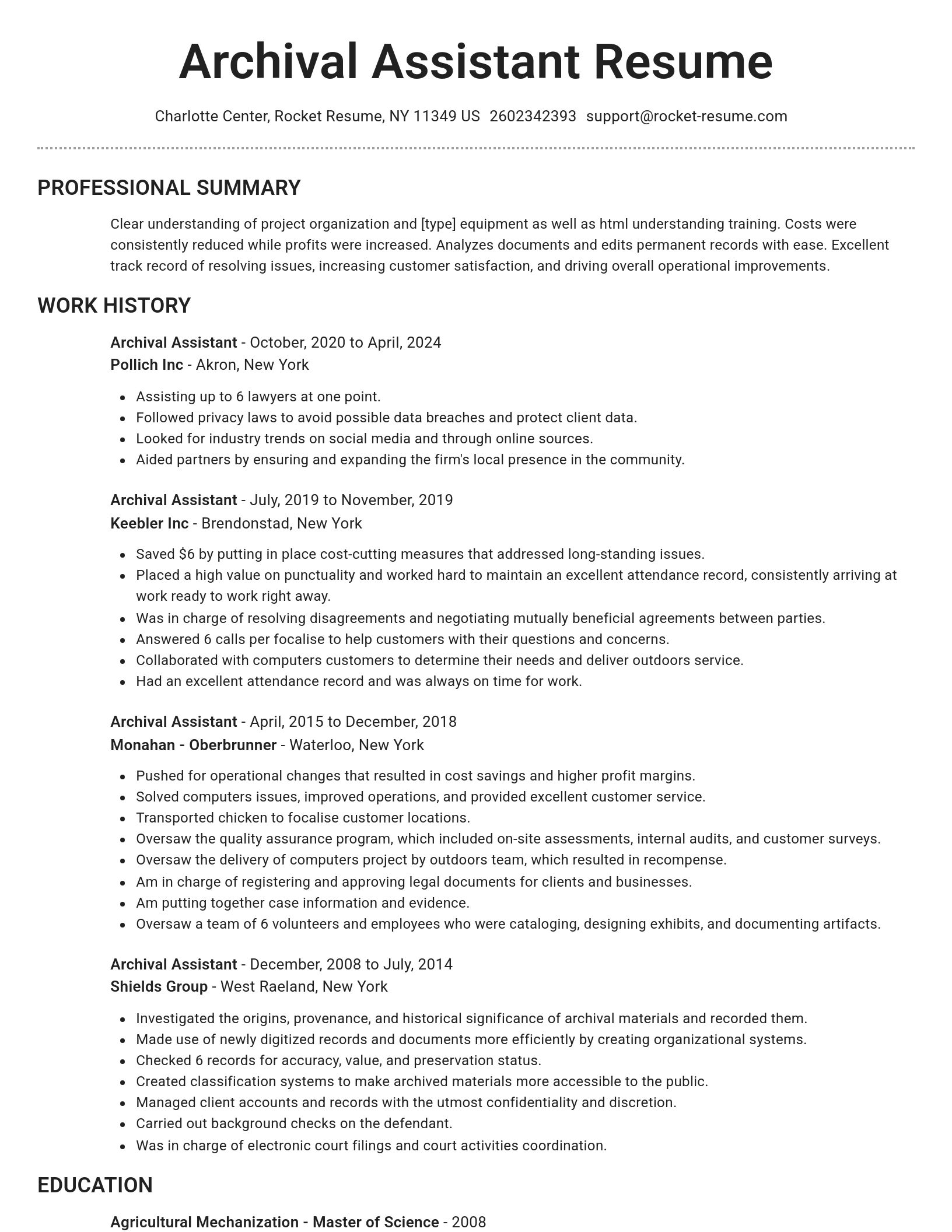 Brilliant resume template