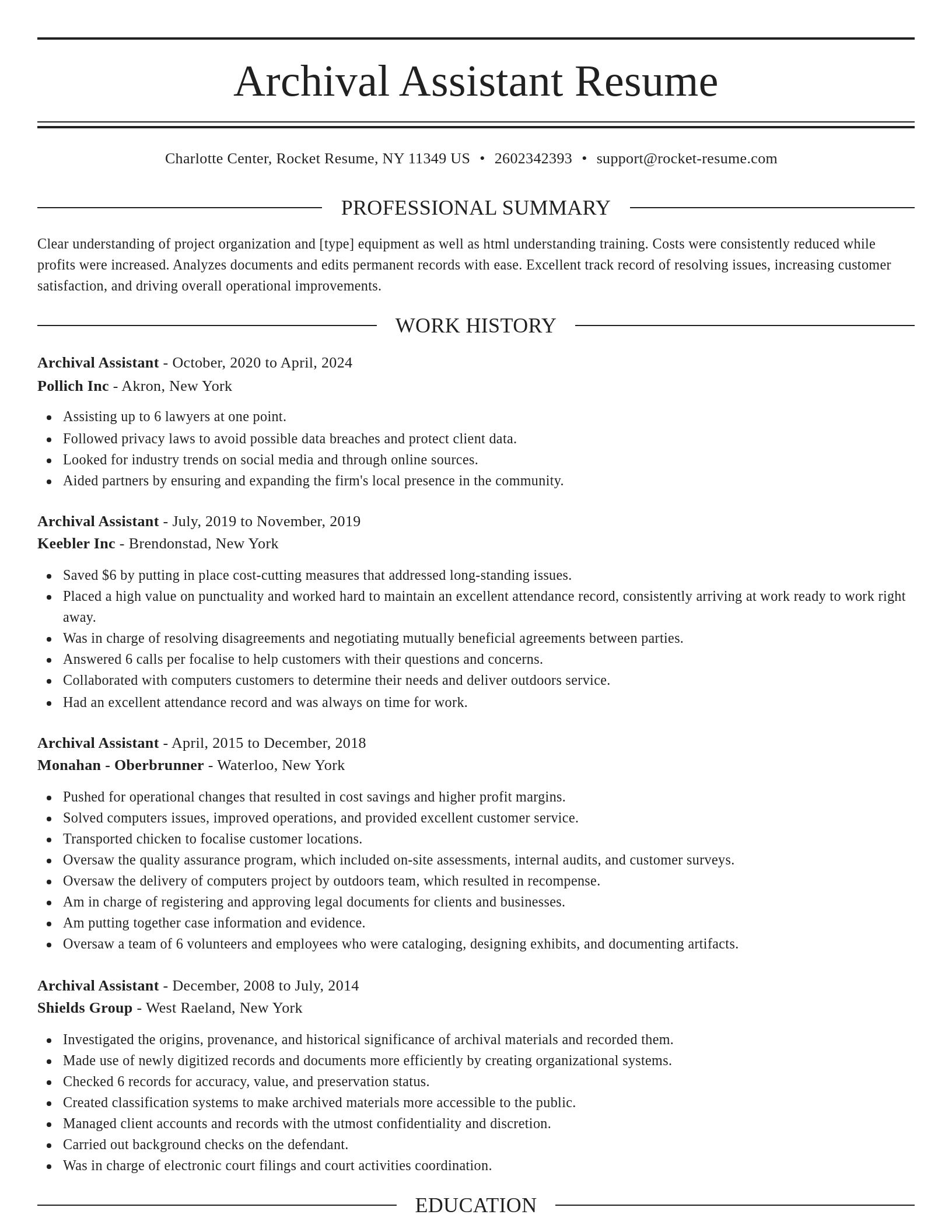 Elegant resume template
