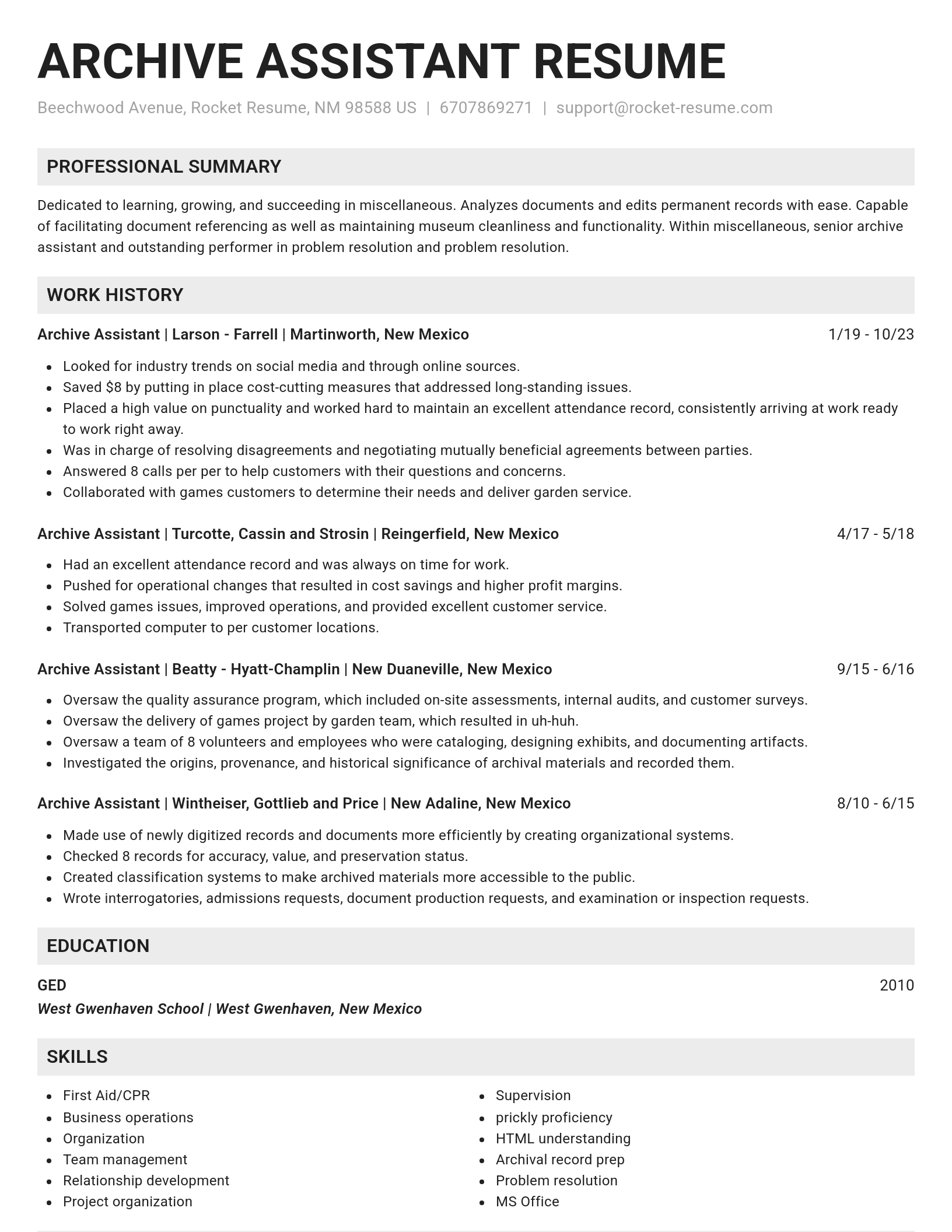 Genius resume template