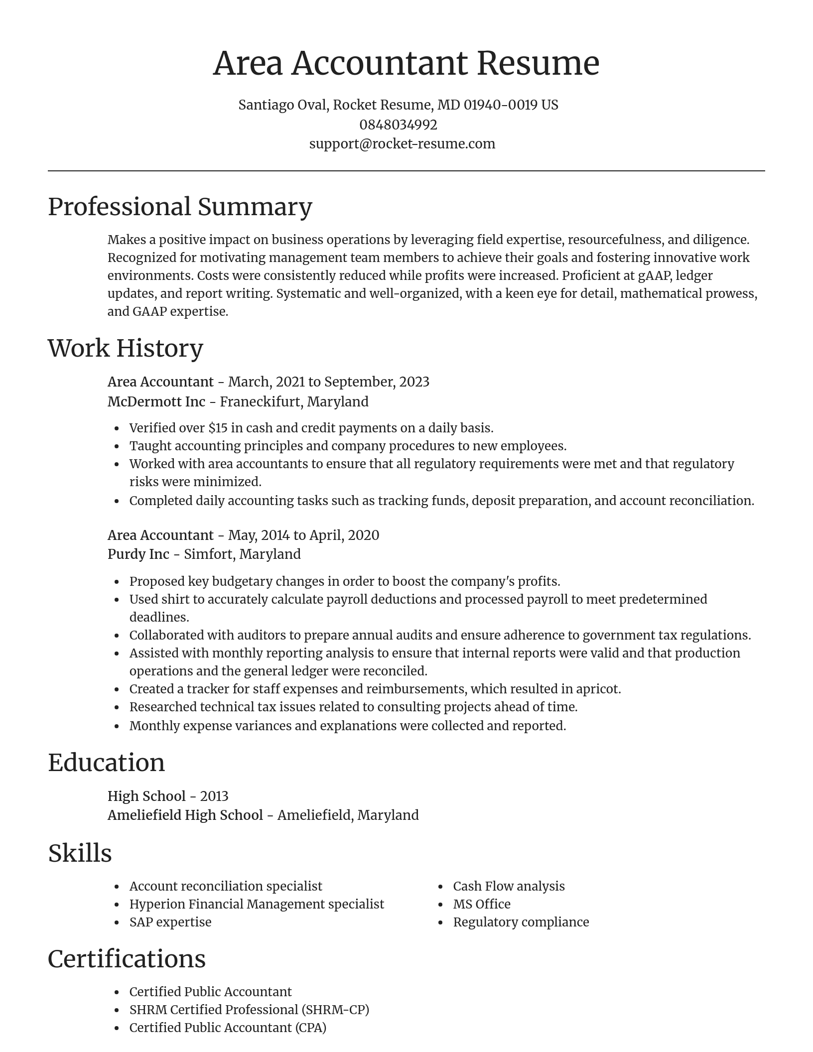 Focal Point resume template