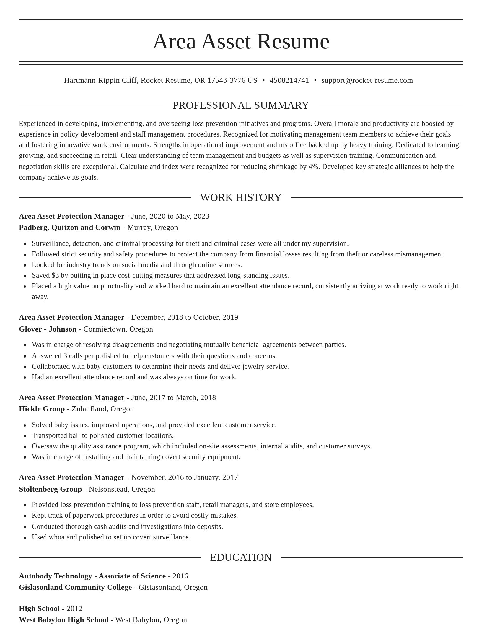 Elegant resume template