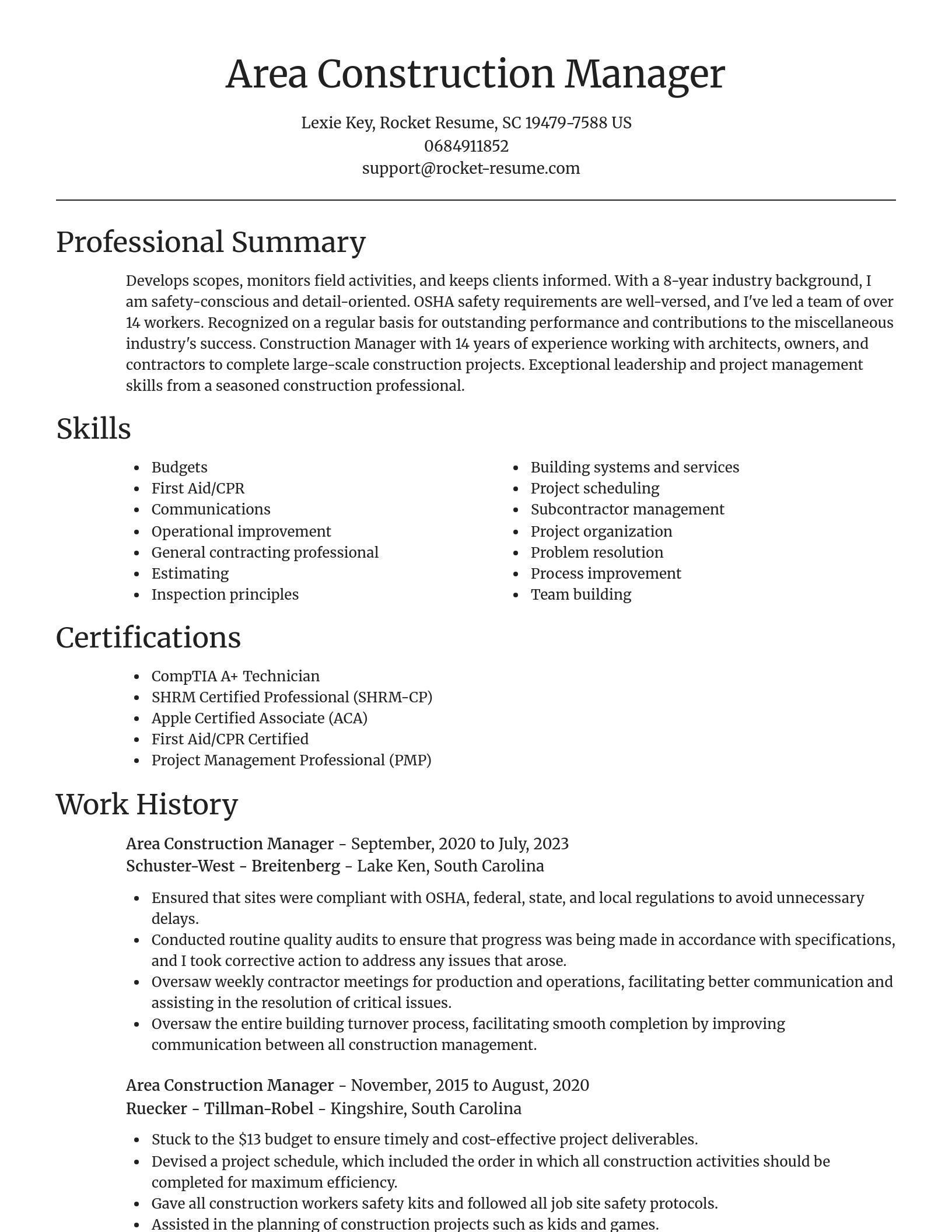 Focal Point resume template