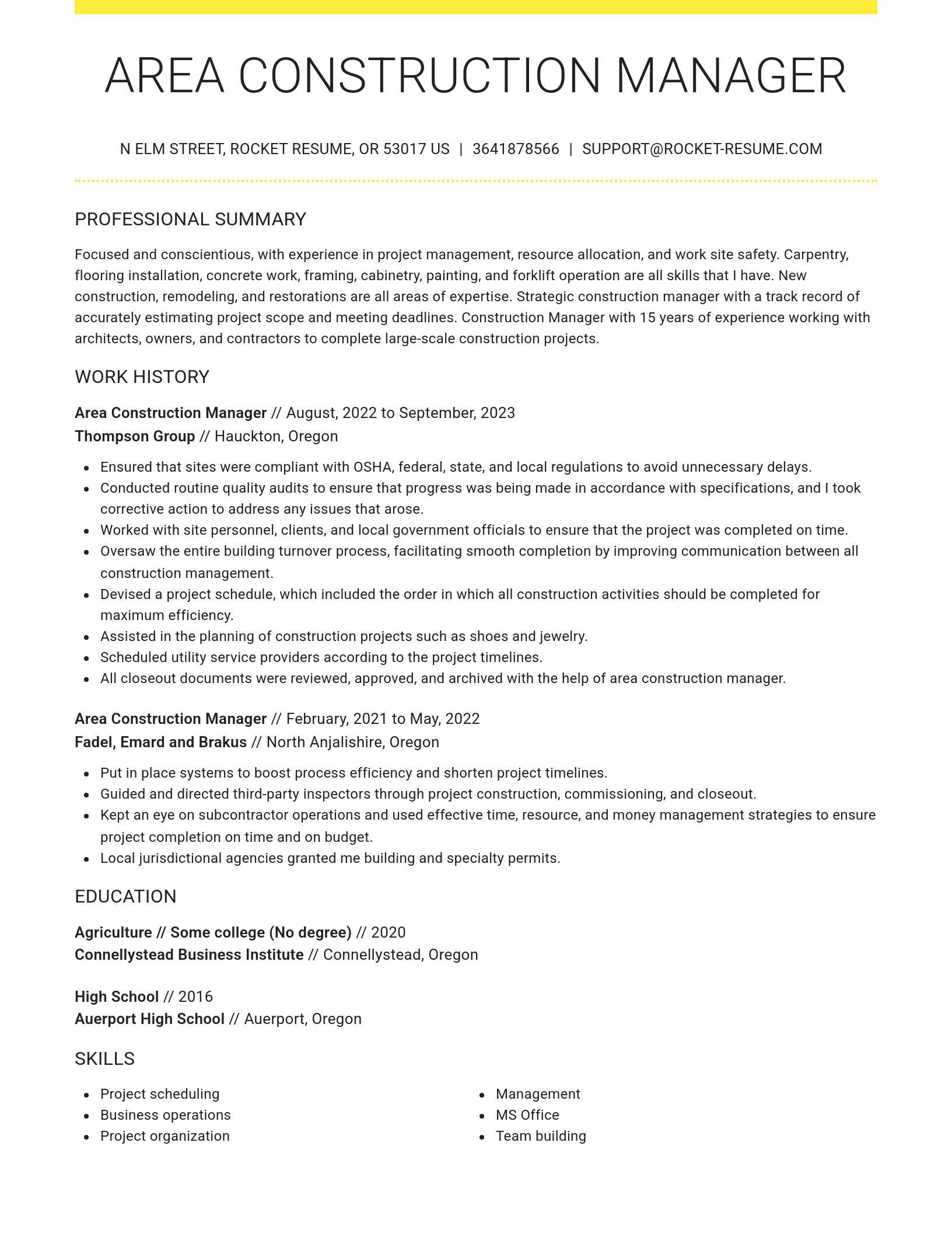 Grand resume template