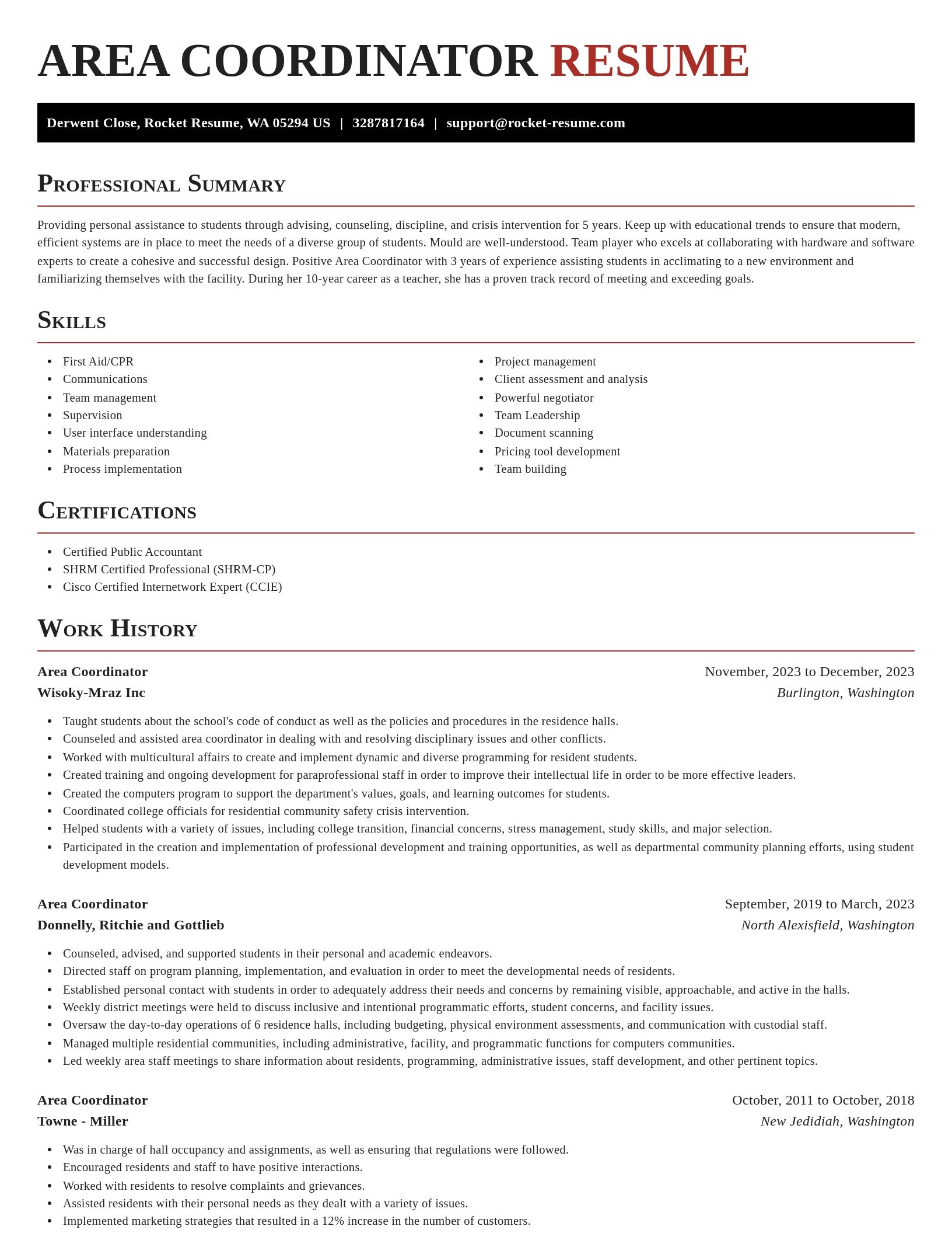 Exquisite resume template